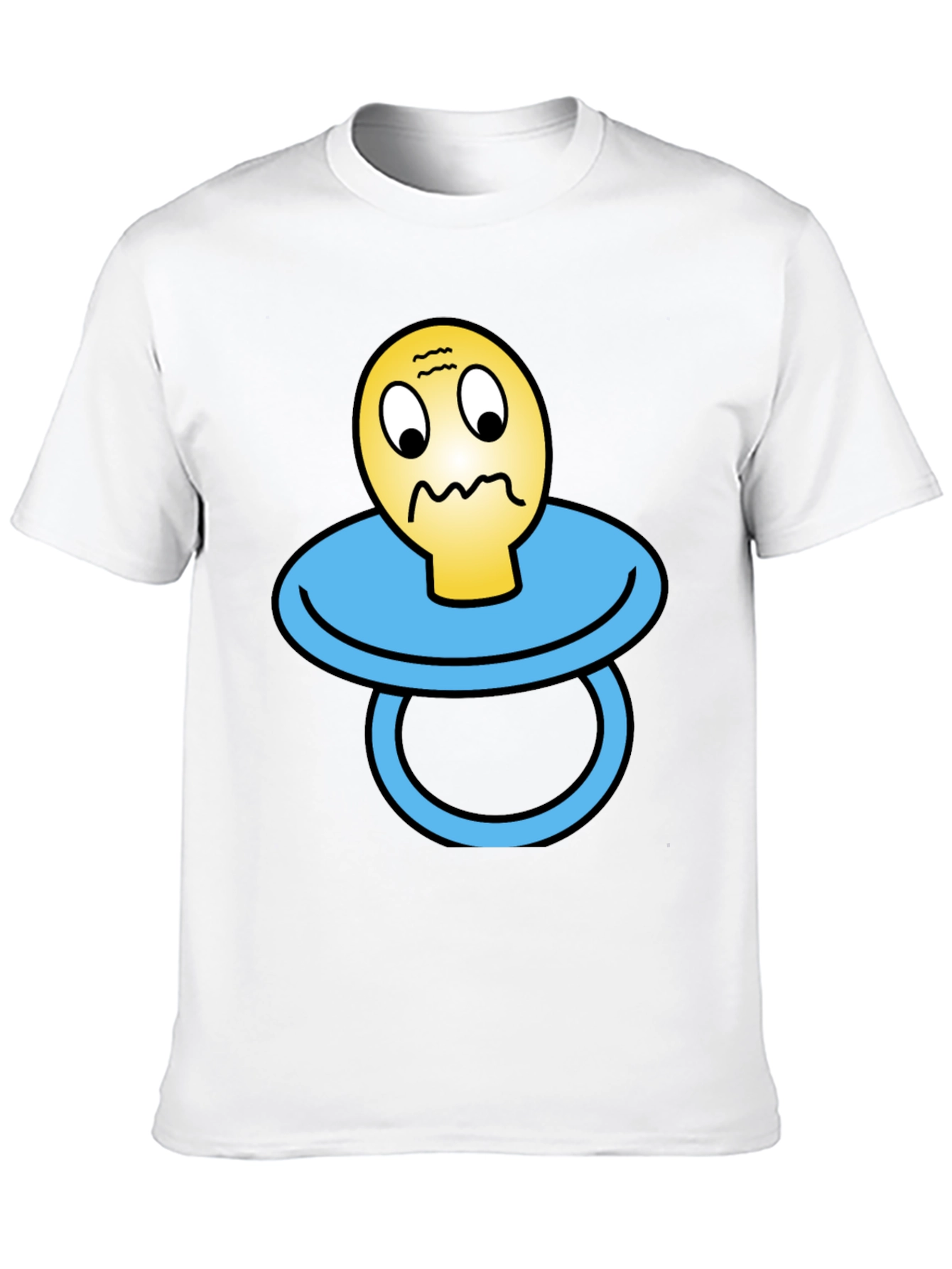 Novelty Pacifier Face Graphic T-Shirt