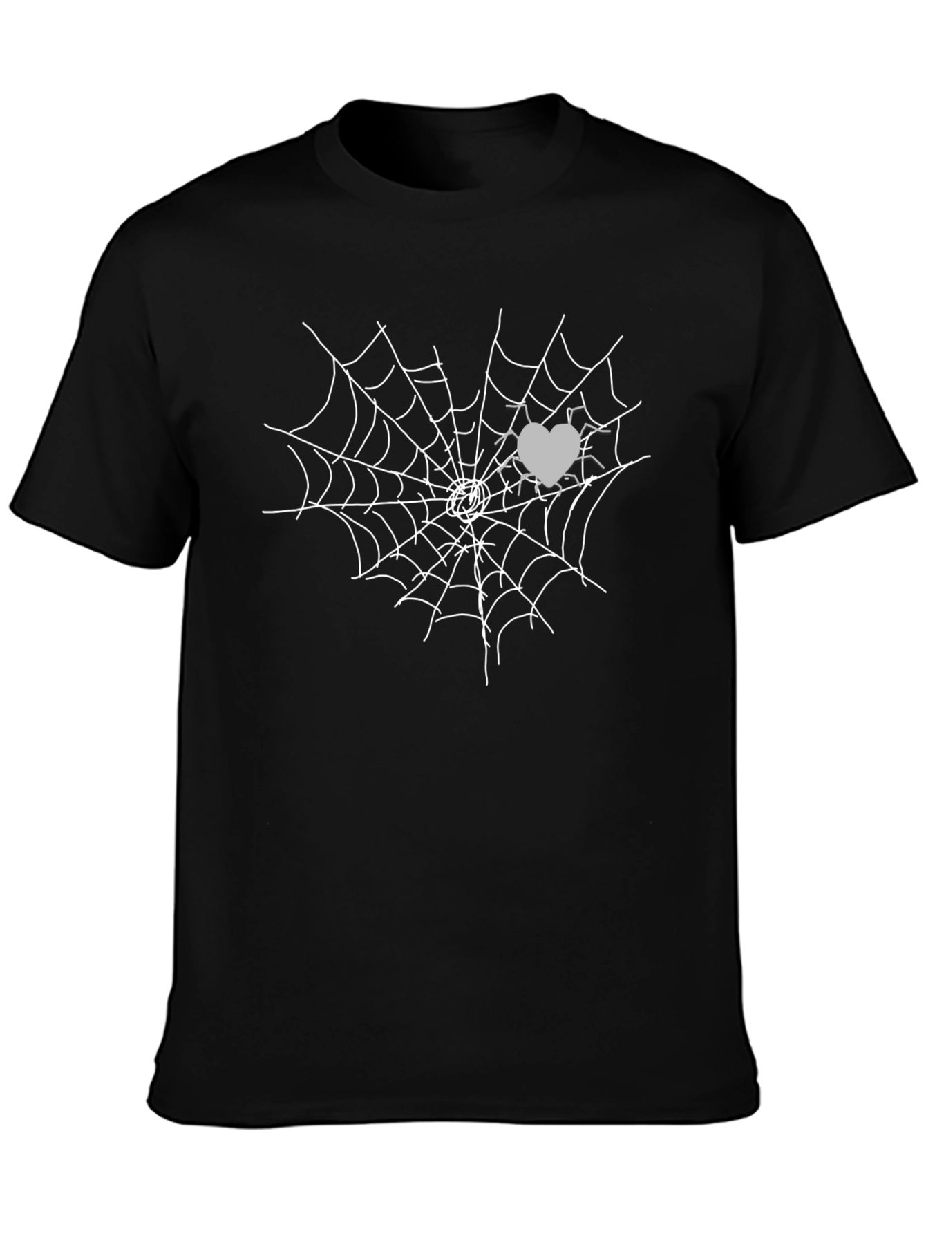 Heart in Web Tee - Black Graphic T-Shirt