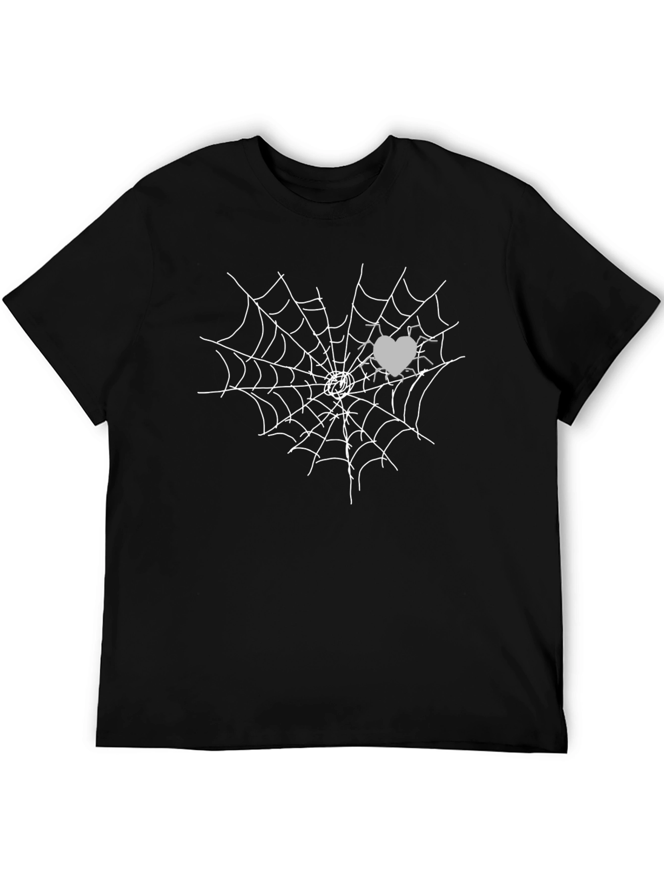 Heart in Web Tee - Black Graphic T-Shirt