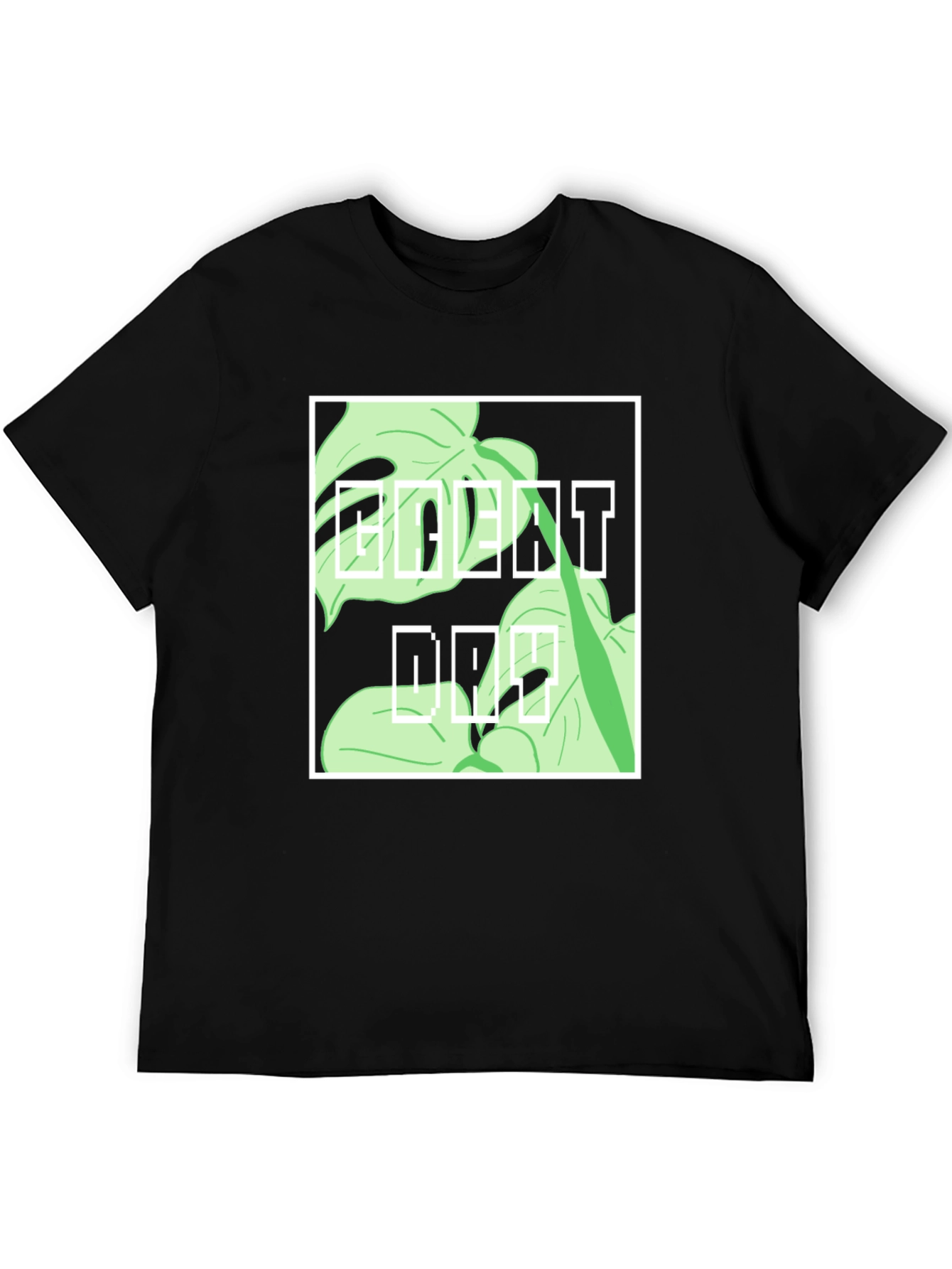 Urban Monstera Leaf Graphic Tee - Everyday Cool