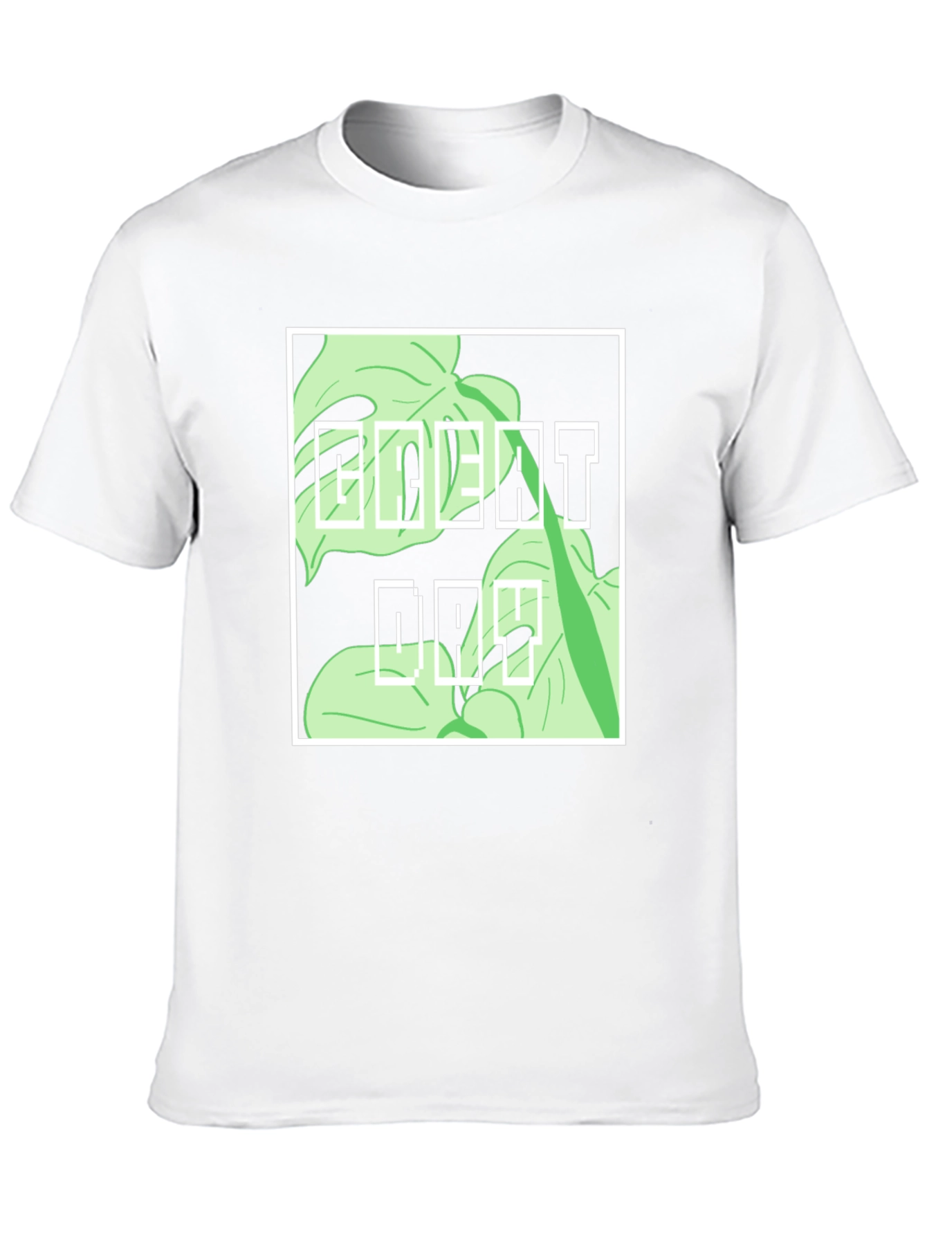 Urban Monstera Leaf Graphic Tee - Everyday Cool