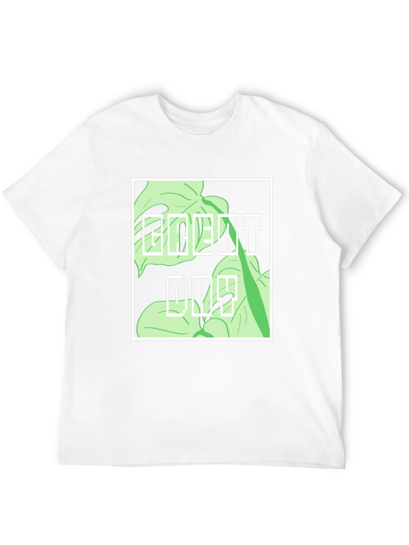 Urban Monstera Leaf Graphic Tee - Everyday Cool