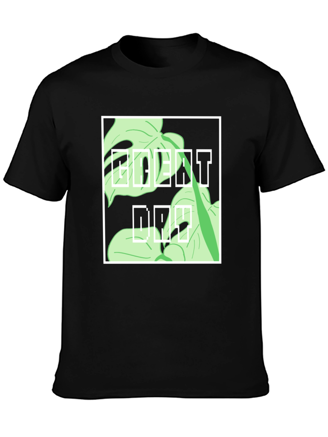 Urban Monstera Leaf Graphic Tee - Everyday Cool