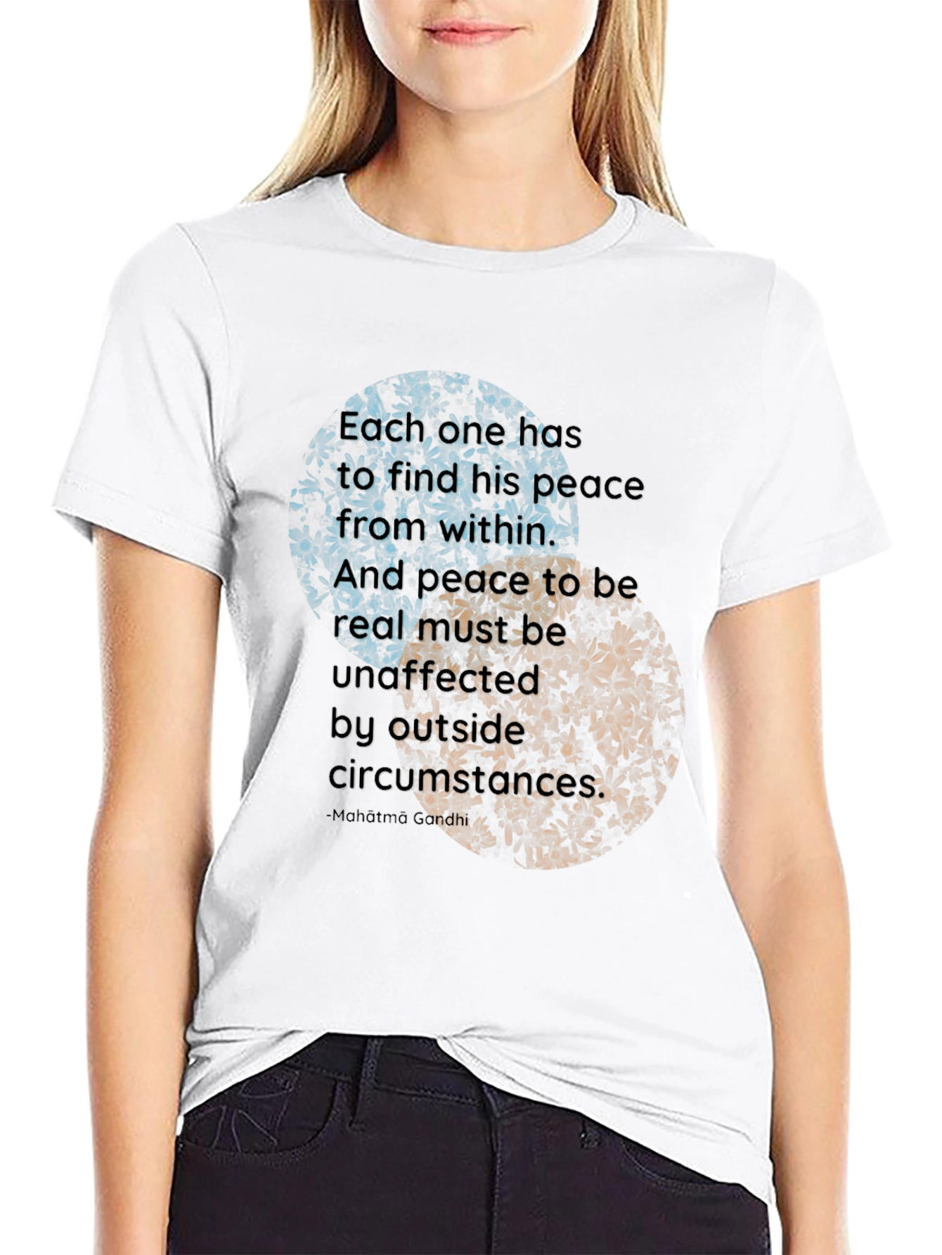 Yin Yang Peace Quote T-Shirt