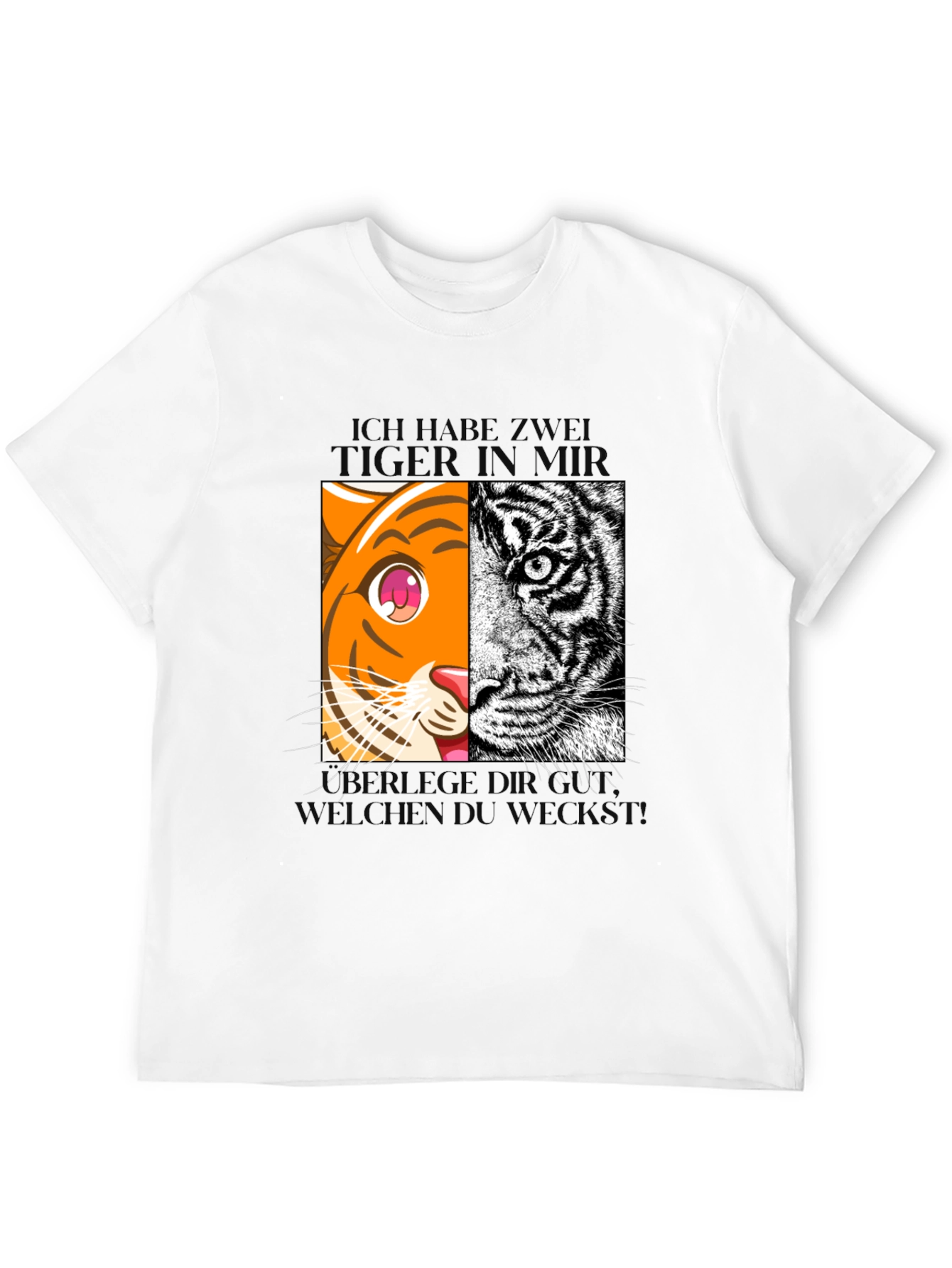 Tiger Face Graphic Tee - Unique Animal Lover T-Shirt