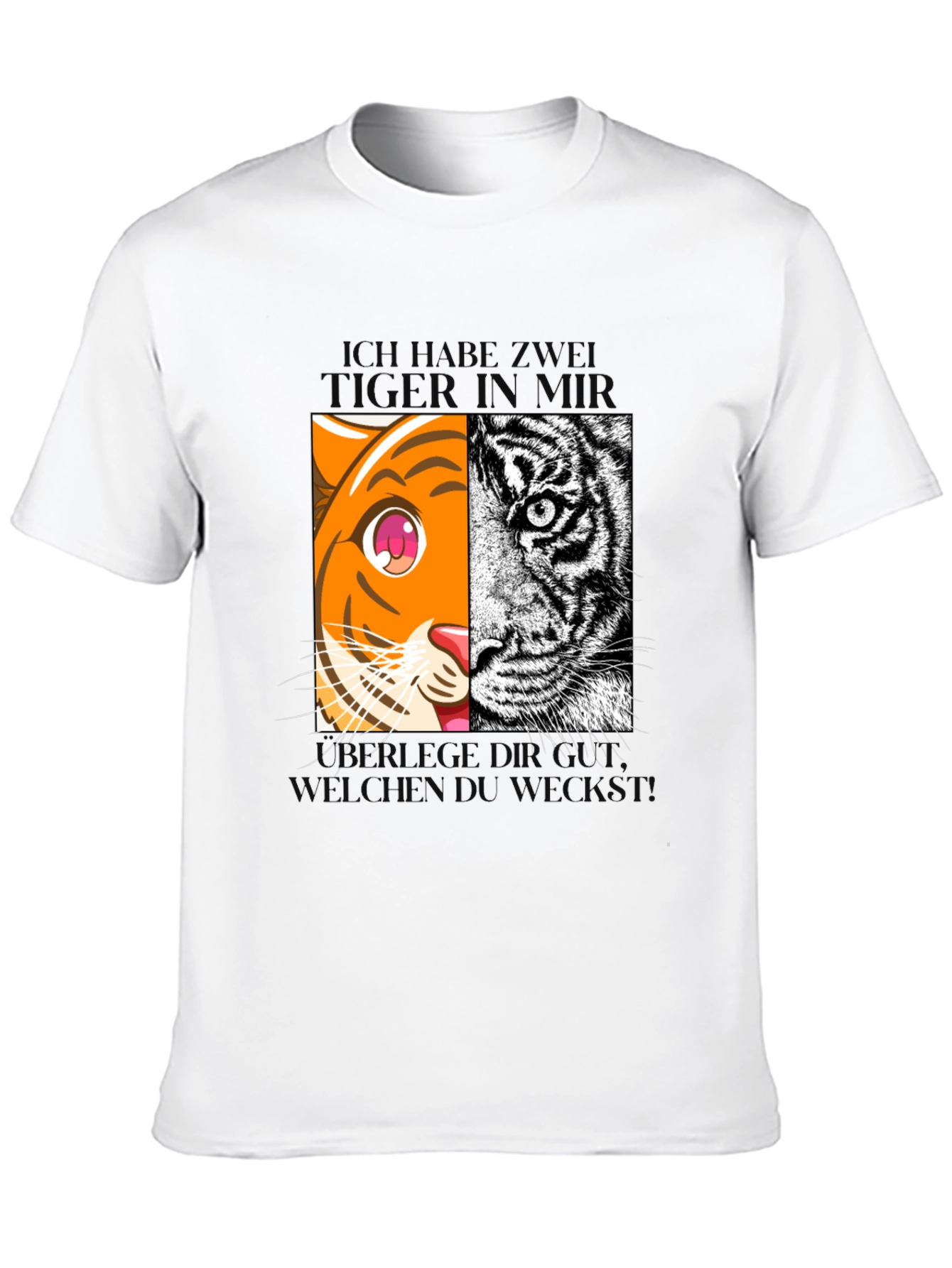 Tiger Face Graphic Tee - Unique Animal Lover T-Shirt