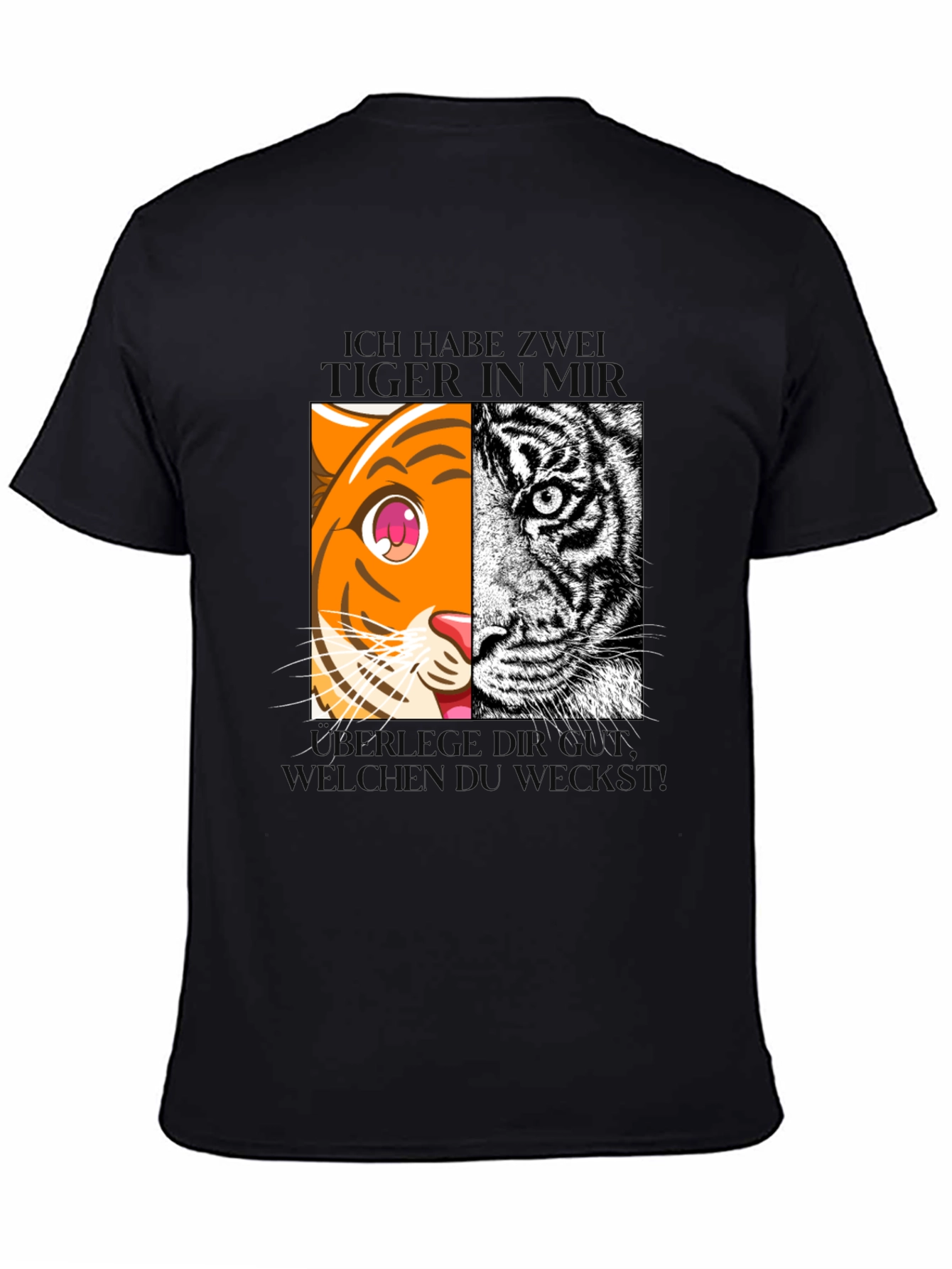 Tiger Face Graphic Tee - Unique Animal Lover T-Shirt