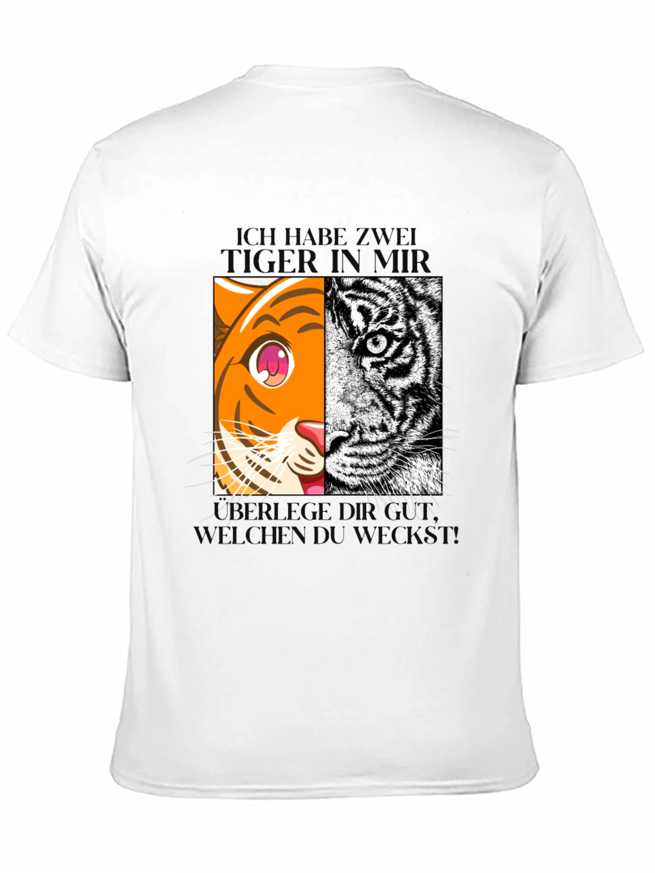 Tiger Face Graphic Tee - Unique Animal Lover T-Shirt