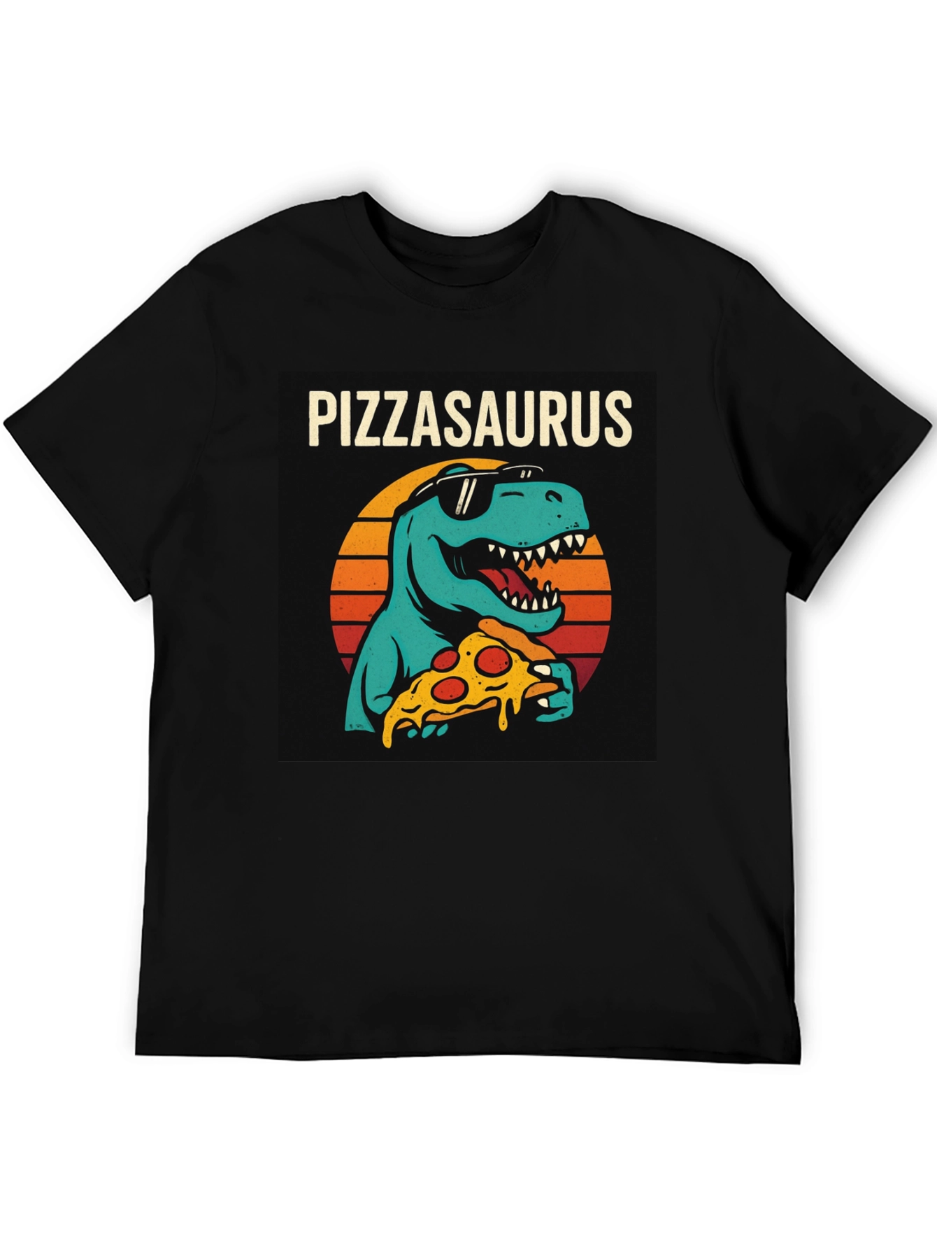 Pizzasaurus T-Shirt - Retro Dinosaur Pizza Lover Tee