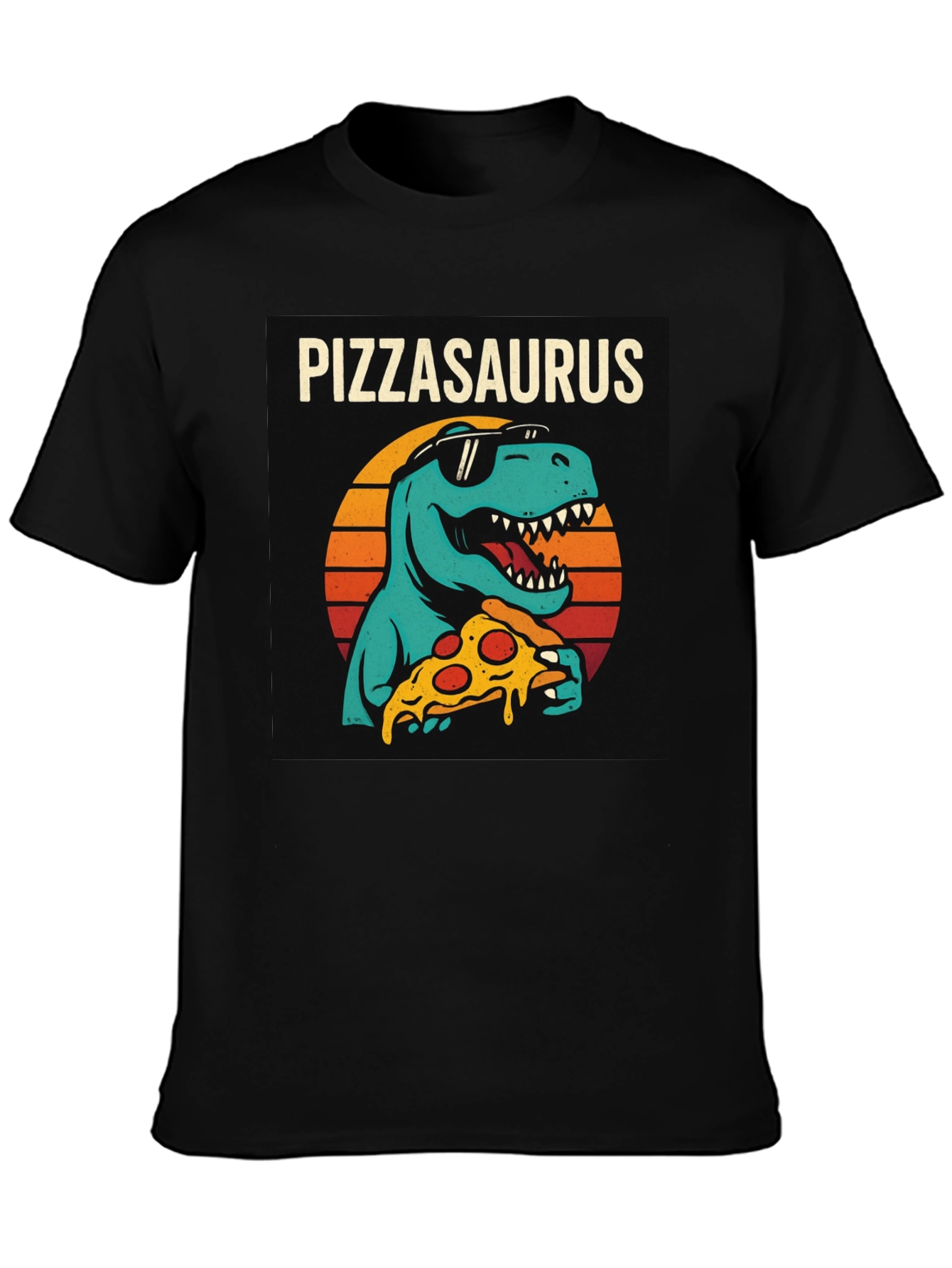 Pizzasaurus T-Shirt - Retro Dinosaur Pizza Lover Tee