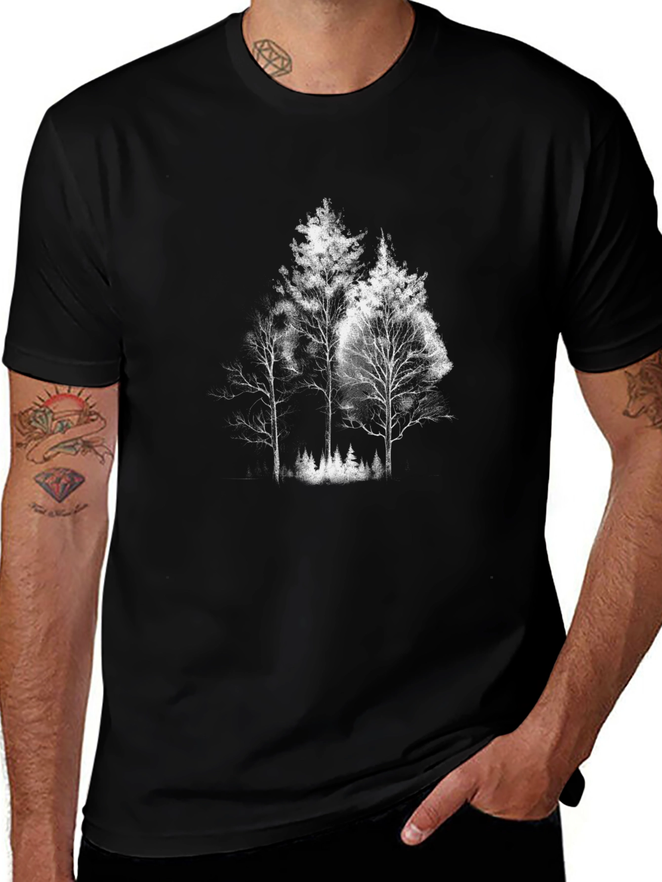 Dark Forest Graphic Tee - Unisex Cotton T-Shirt