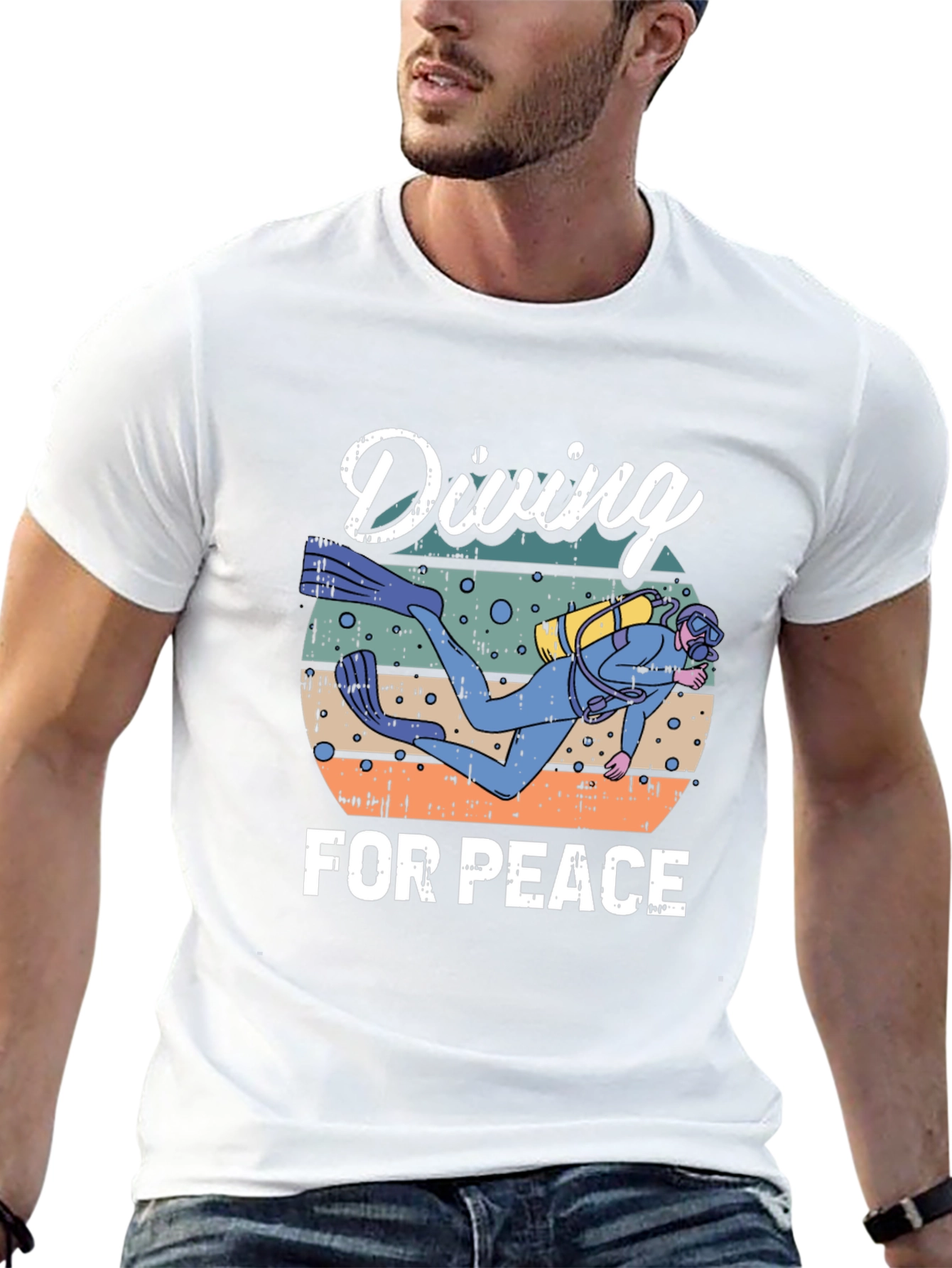 Diving for Peace Graphic T-Shirt