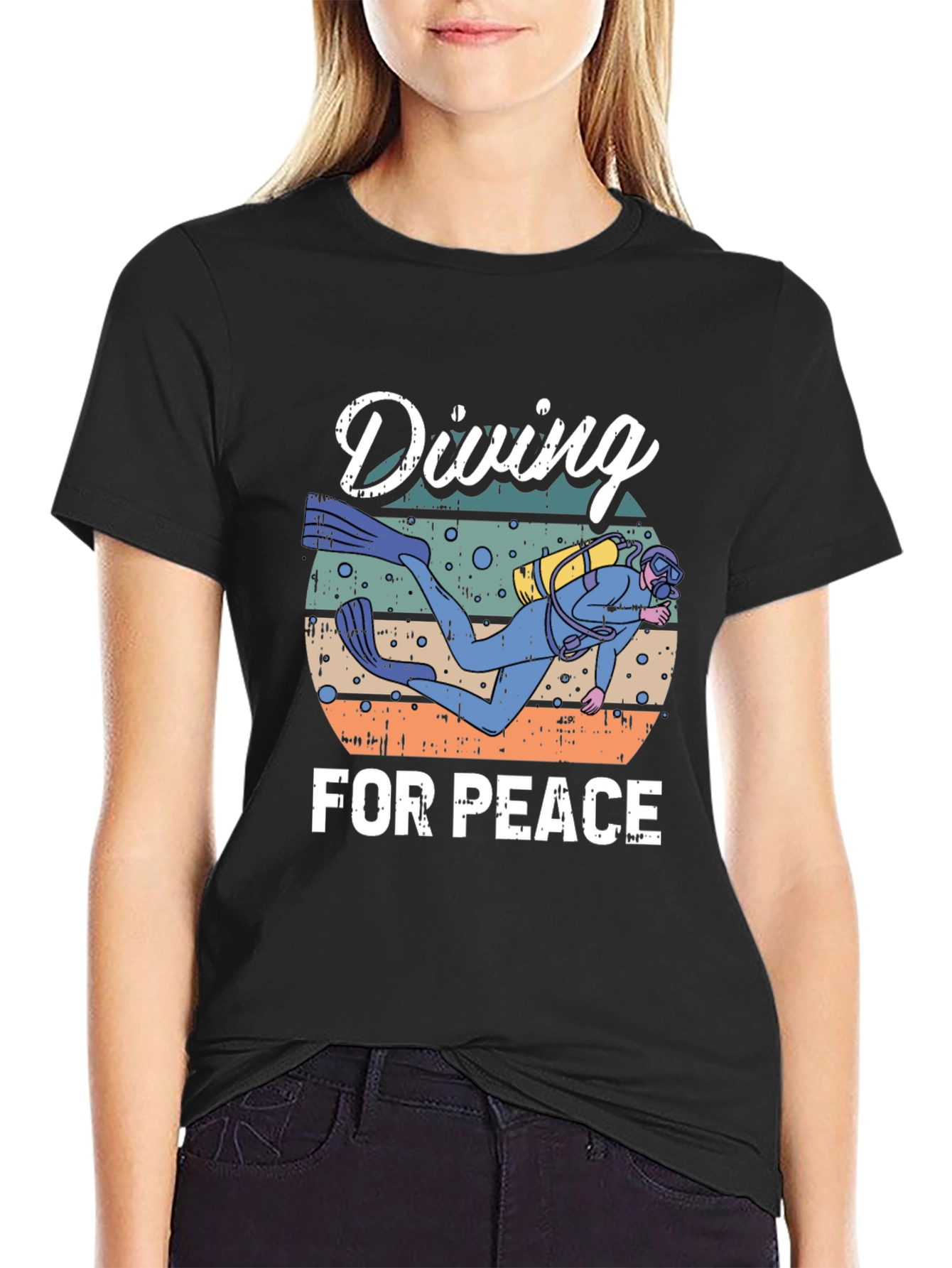 Diving for Peace Graphic T-Shirt