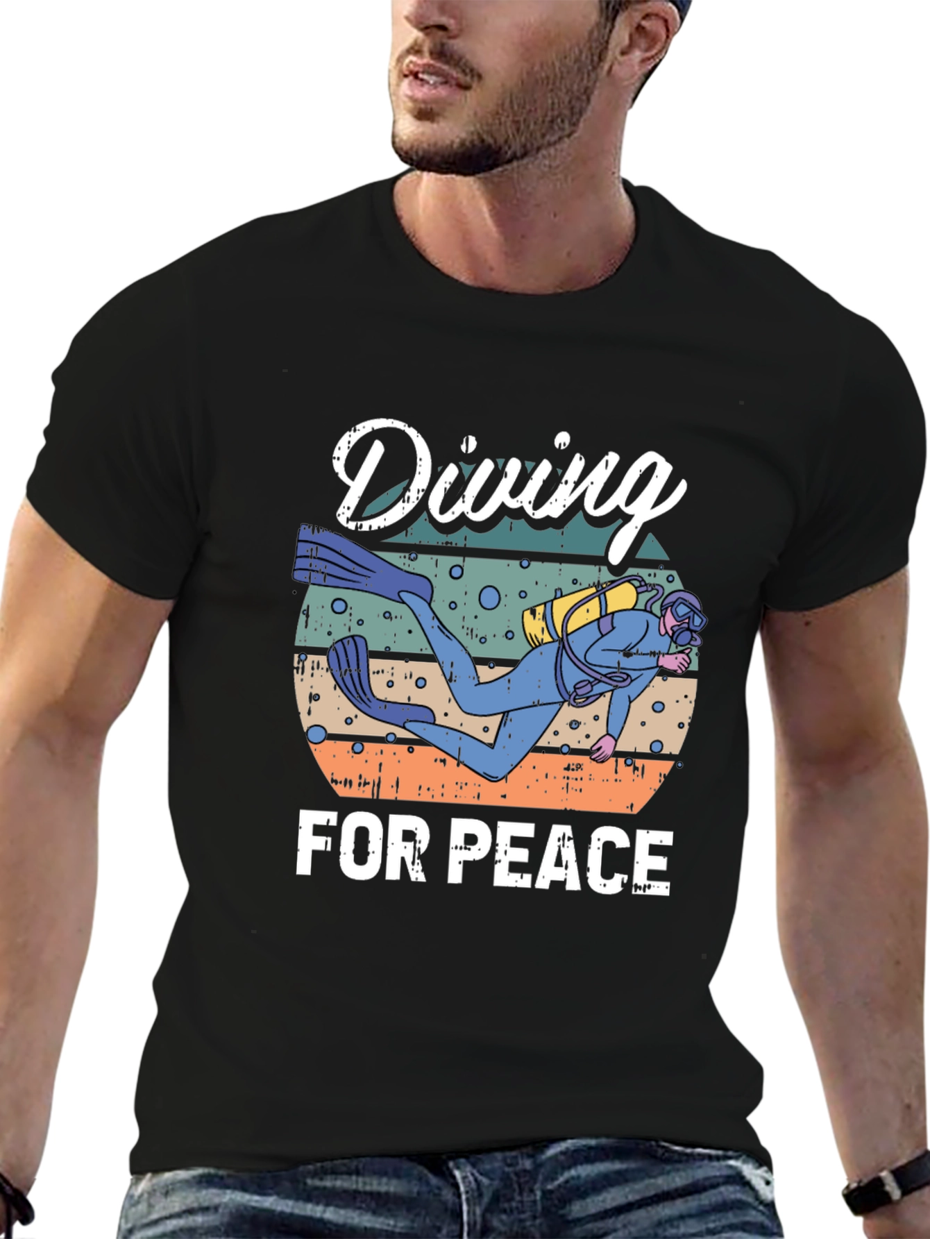 Diving for Peace Graphic T-Shirt