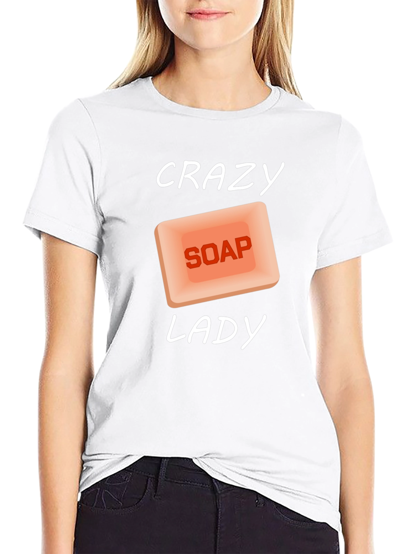 Crazy Soap Lady T-Shirt - Novelty Graphic Tee