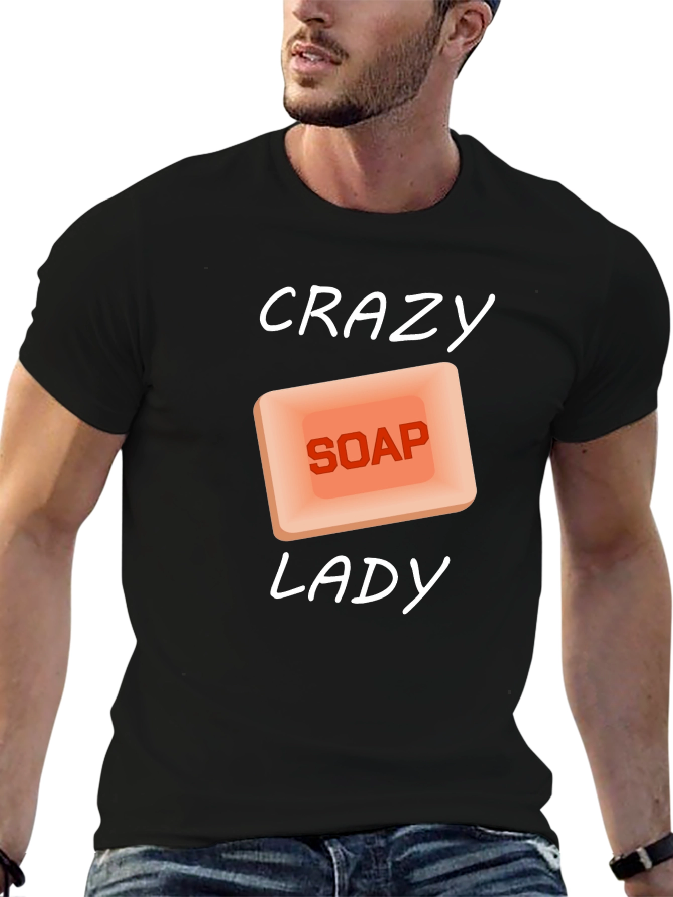 Crazy Soap Lady T-Shirt - Novelty Graphic Tee