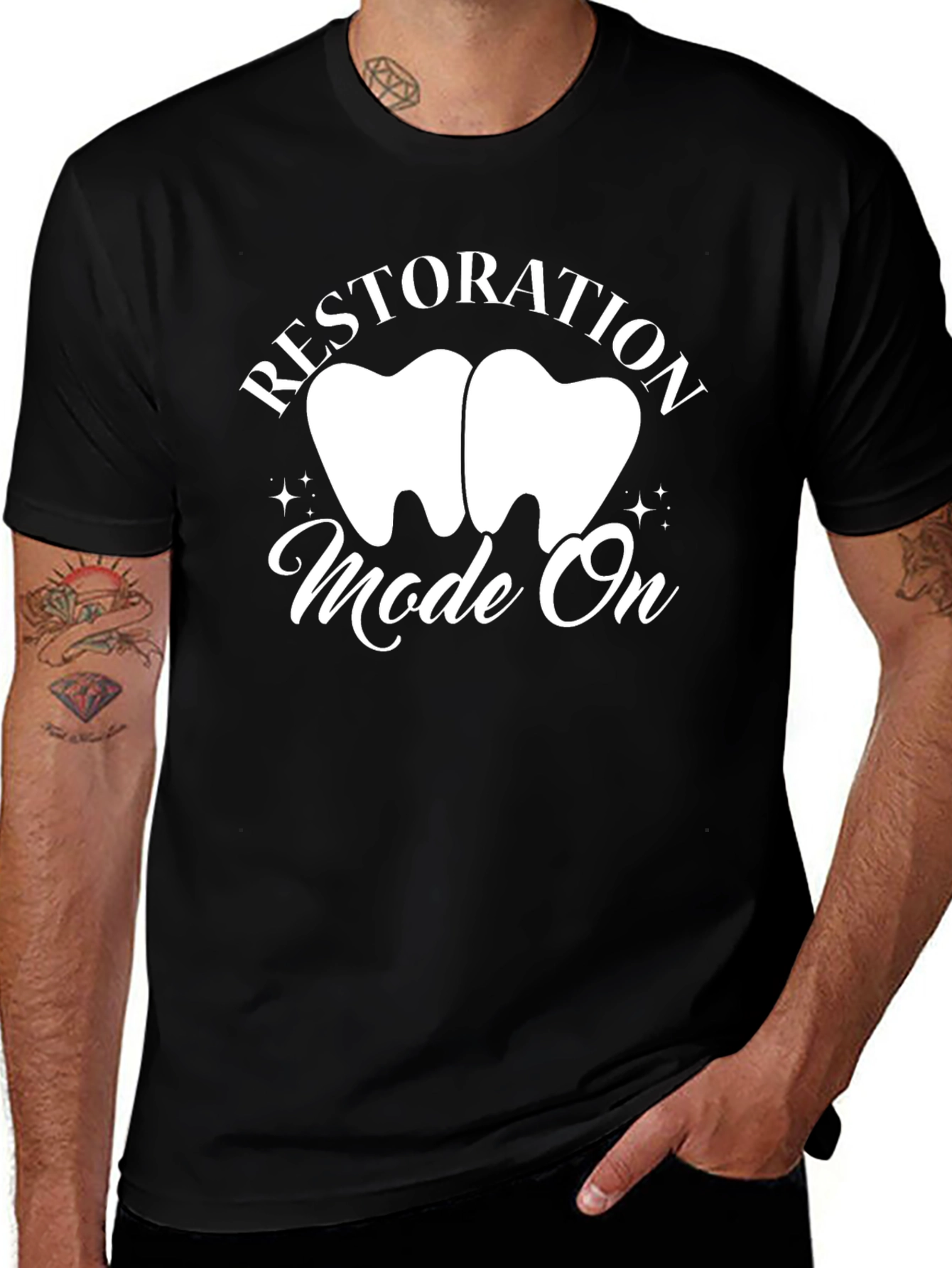 Restoration Mode On Black T-Shirt
