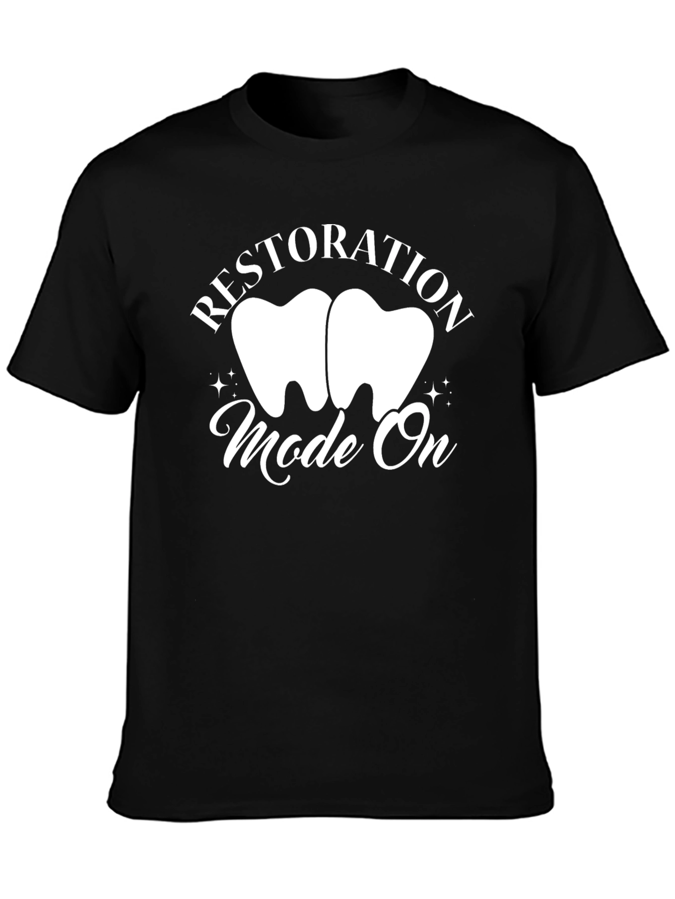 Restoration Mode On Black T-Shirt