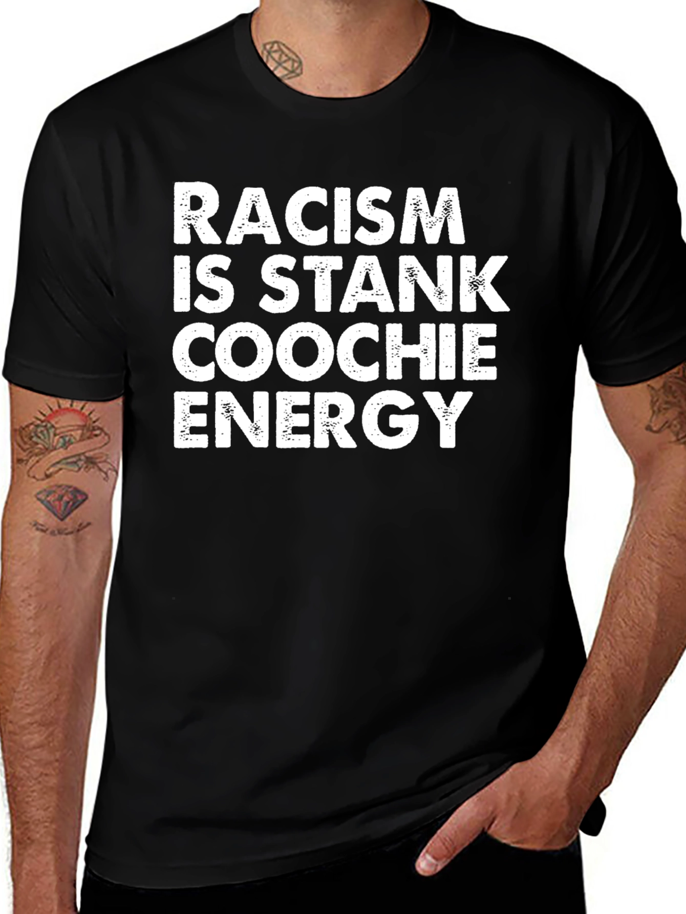 Racism is Stank Coochie Energy Tee