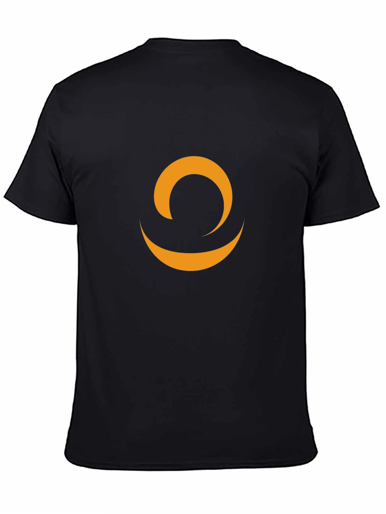 Minimalist Crescent Moon Graphic Black Tee