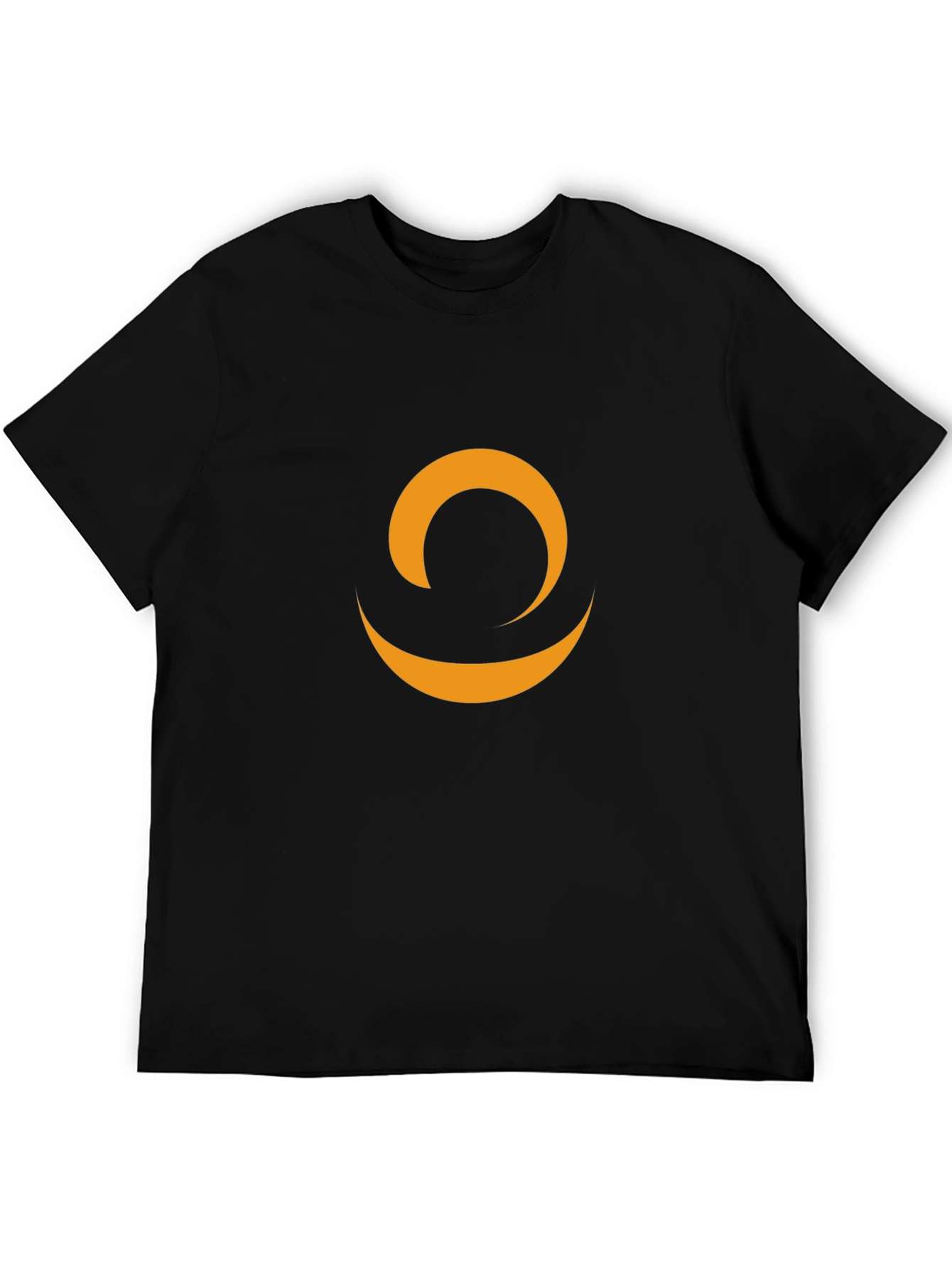 Minimalist Crescent Moon Graphic Black Tee