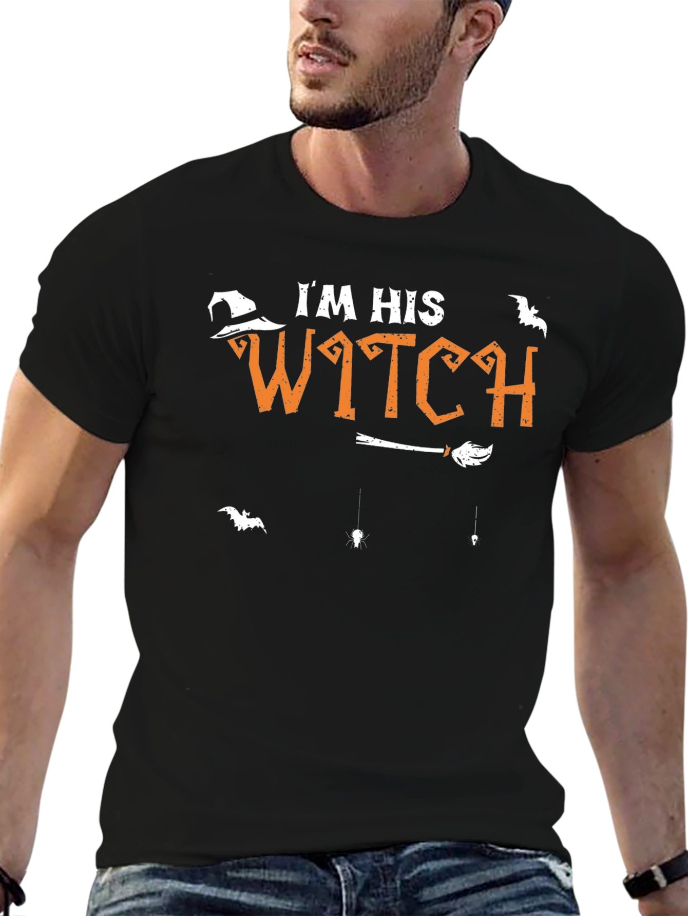 Im His Witch Graphic Halloween T-Shirt
