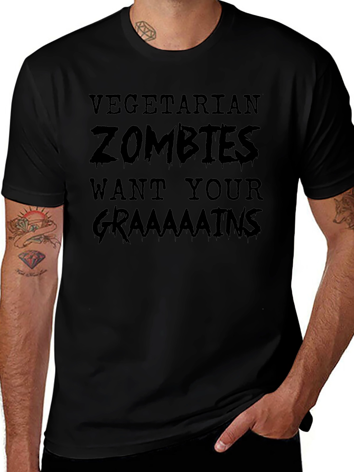 Vegetarian Zombie GRAAAINS T-Shirt