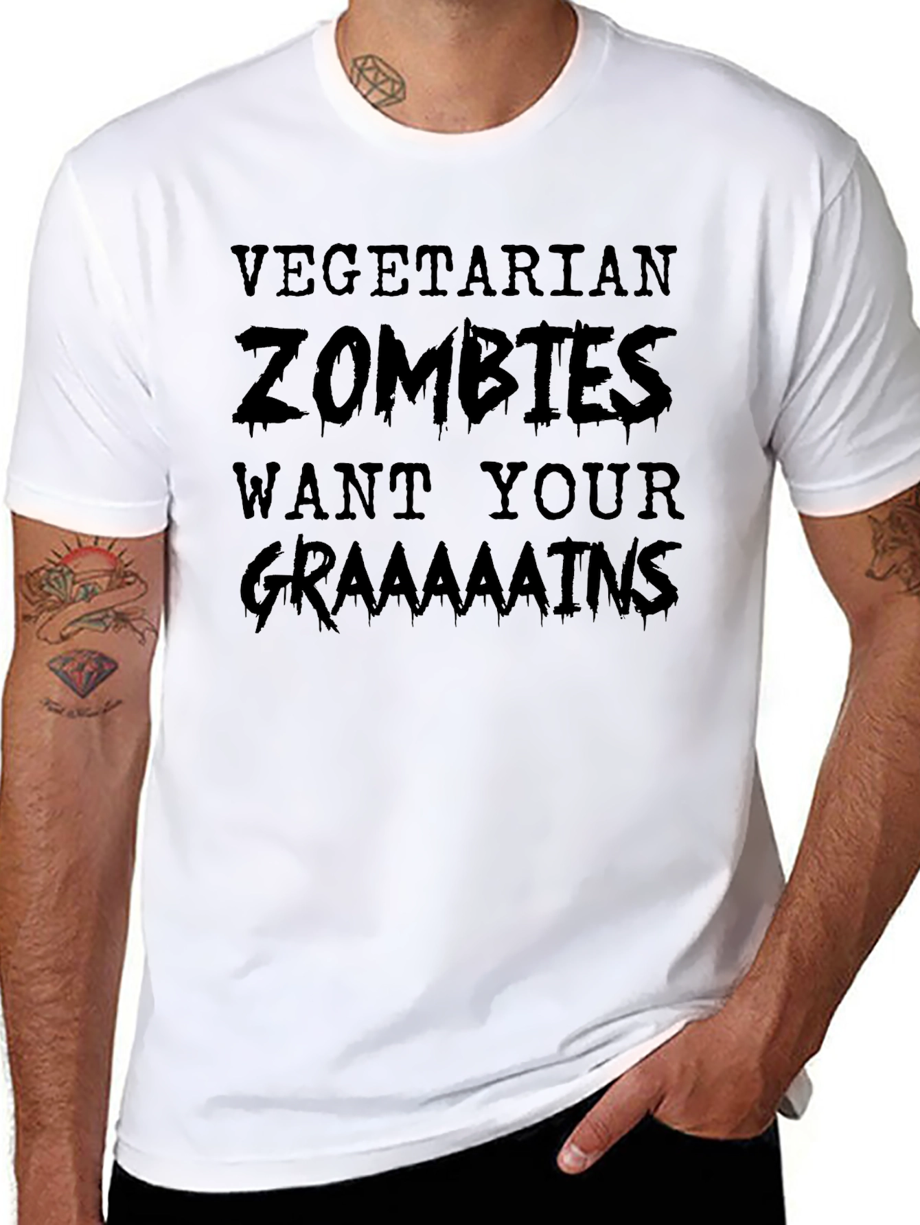 Vegetarian Zombie GRAAAINS T-Shirt