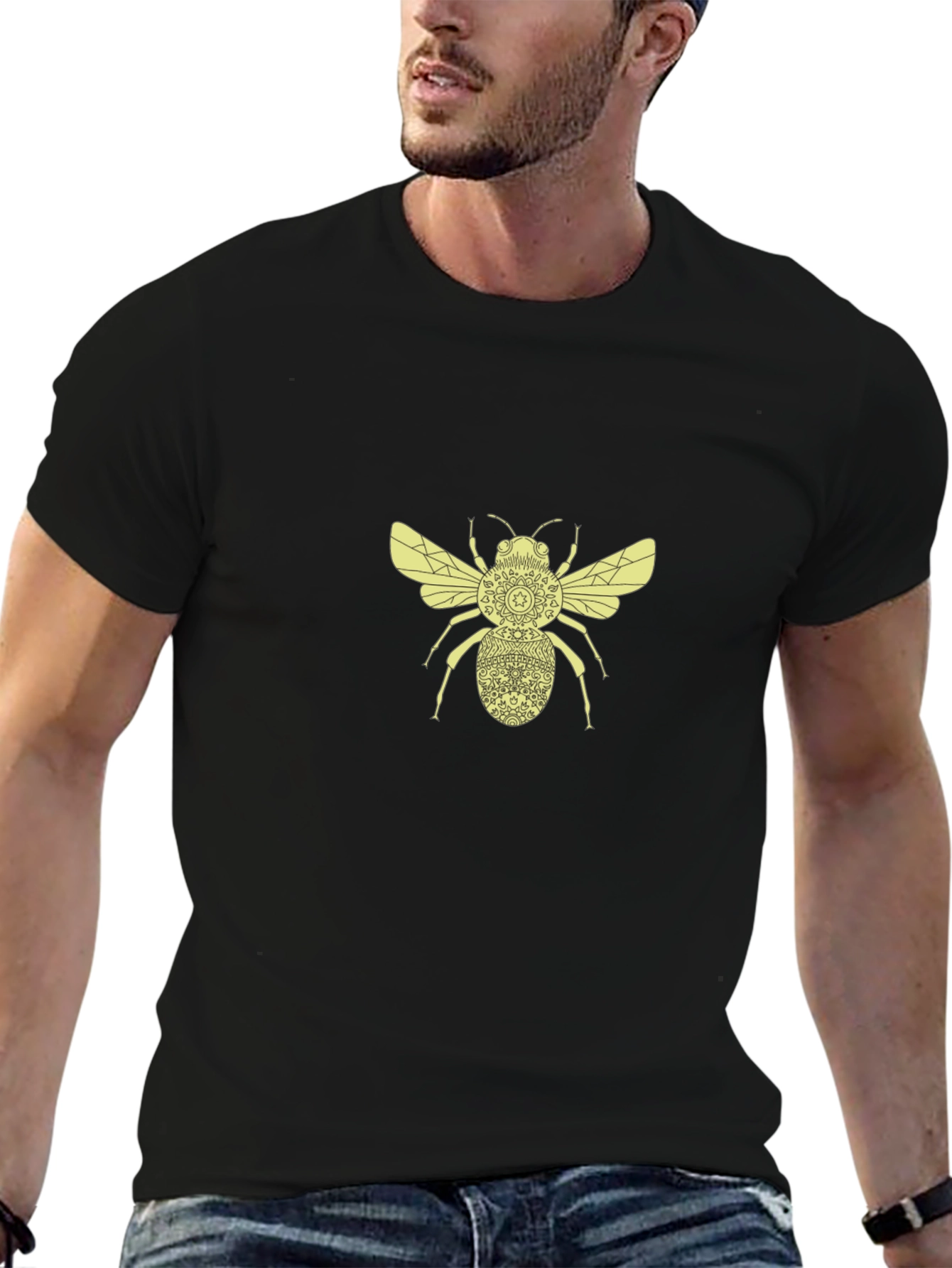 Bee Graphic T-Shirt - Black