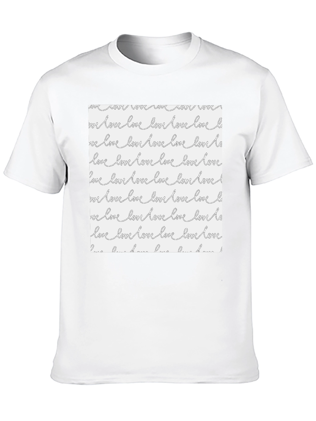 Love Pattern T-Shirt - Stylish Graphic Tee