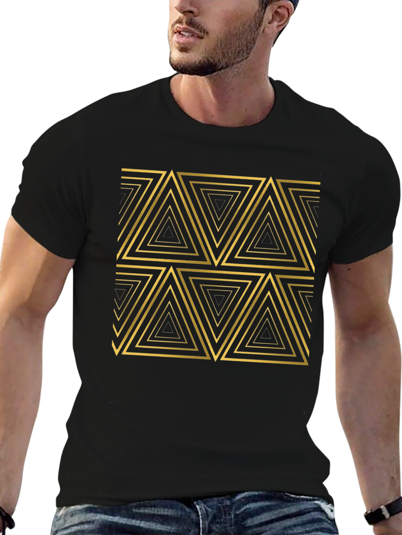 Geometric Triangle Pattern T-Shirt