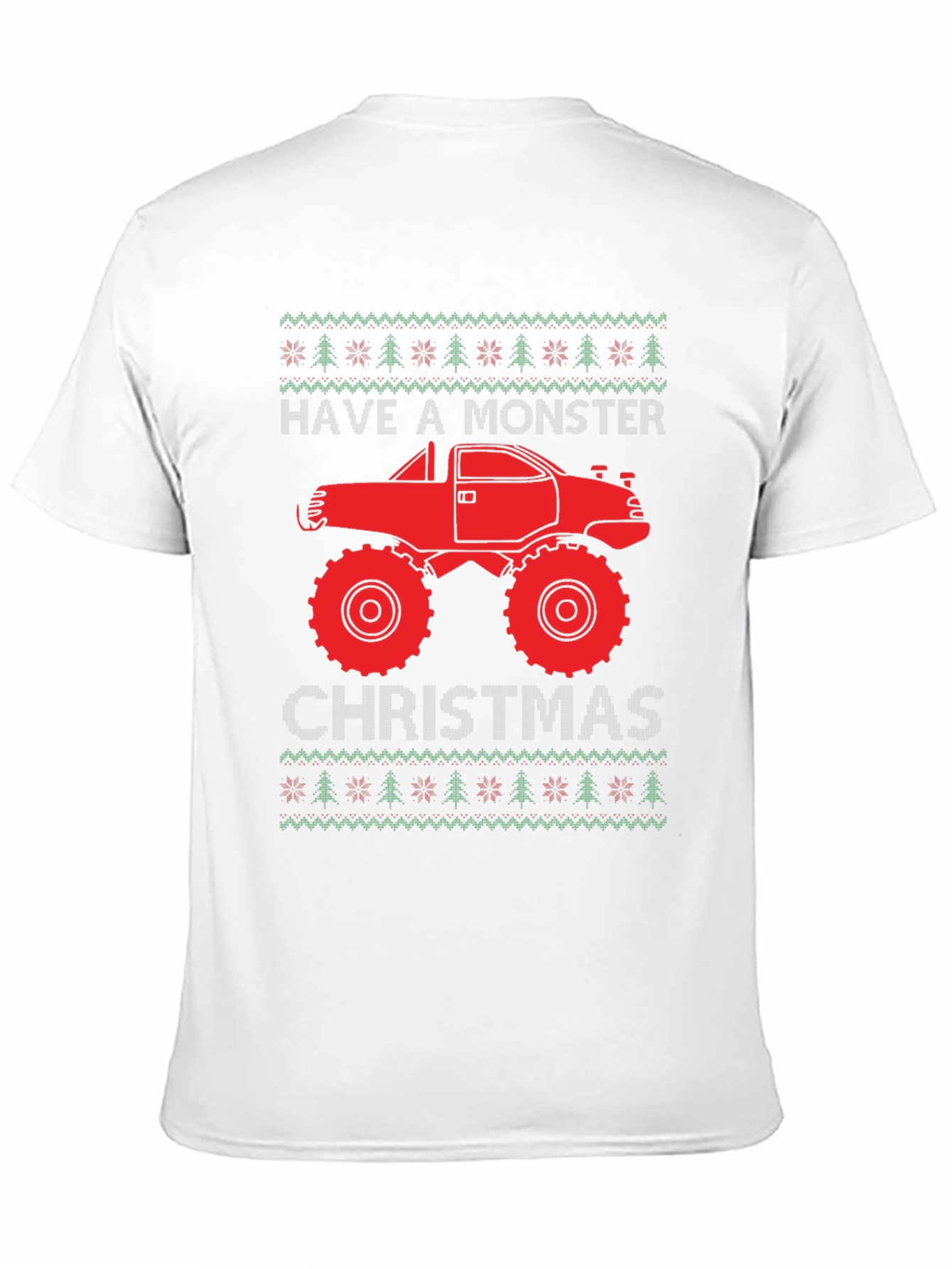 Monster Truck Christmas Ugly Sweater Tee