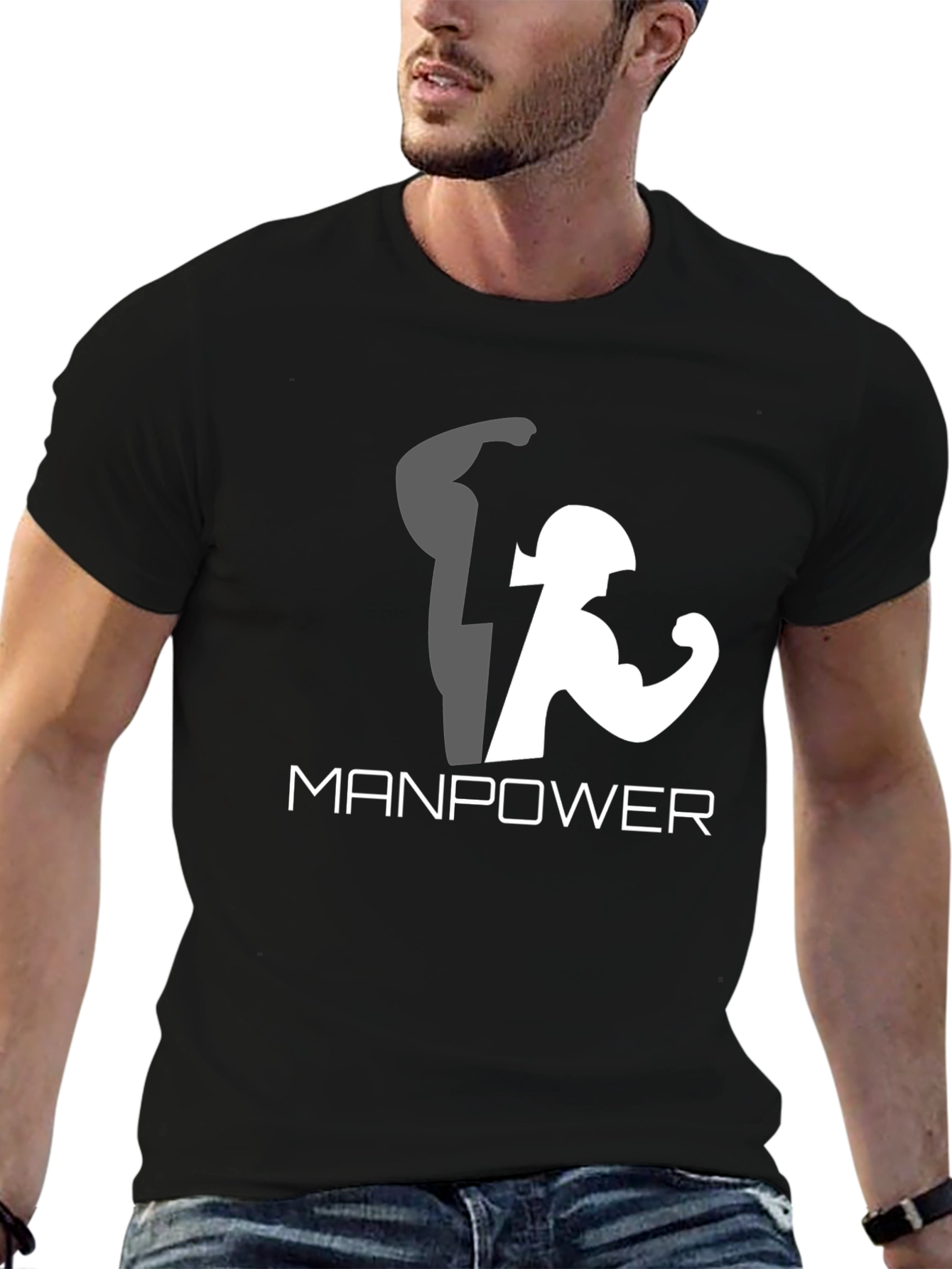 Manpower Graphic T-Shirt - Power Up Your Style!