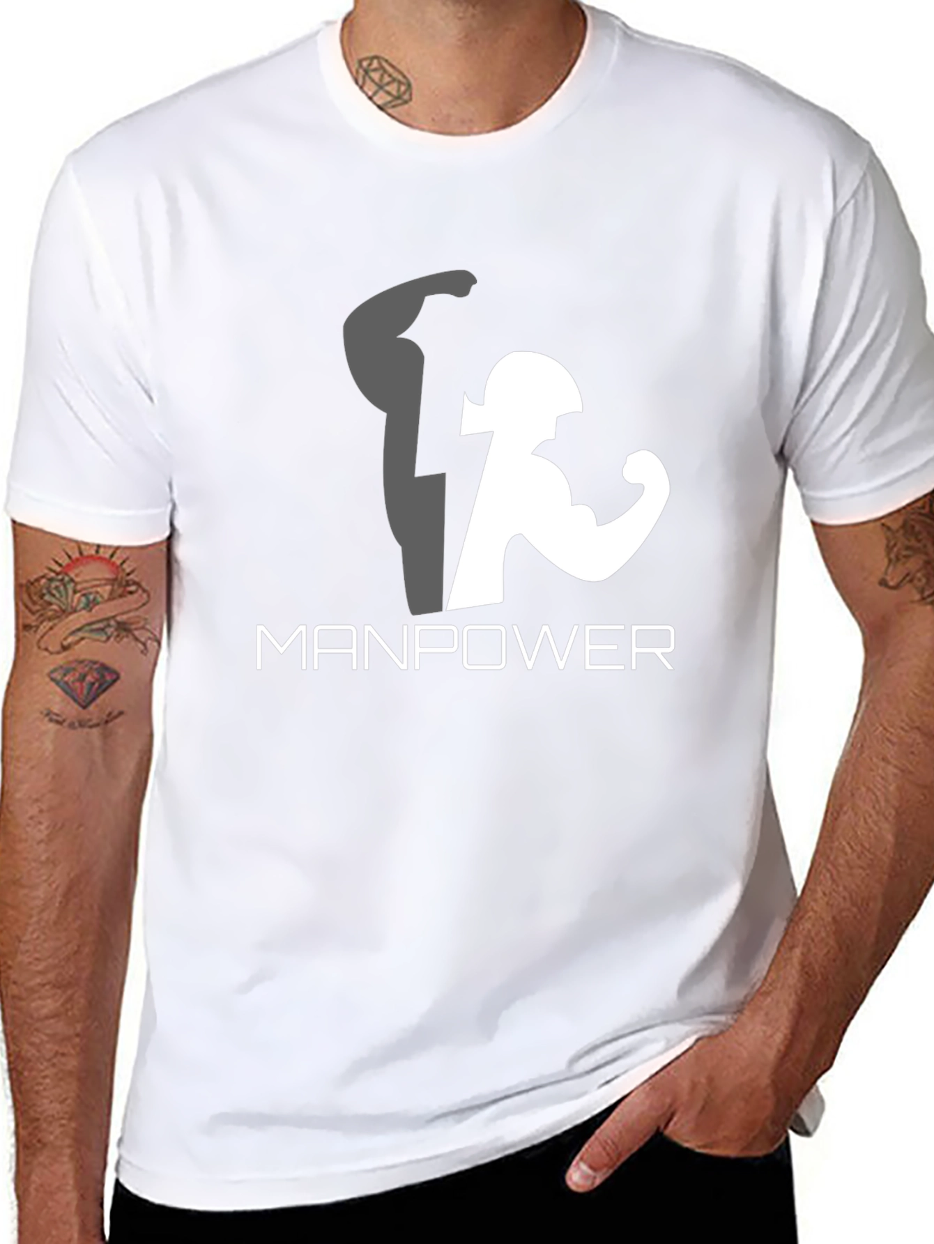 Manpower Graphic T-Shirt - Power Up Your Style!