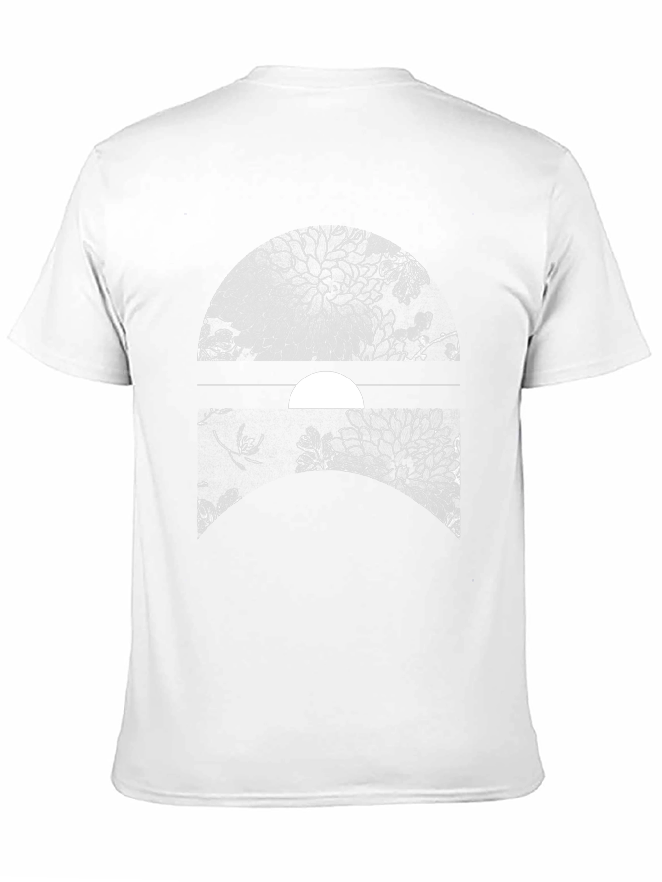 Floral Moon Graphic Tee - Black Cotton Blend
