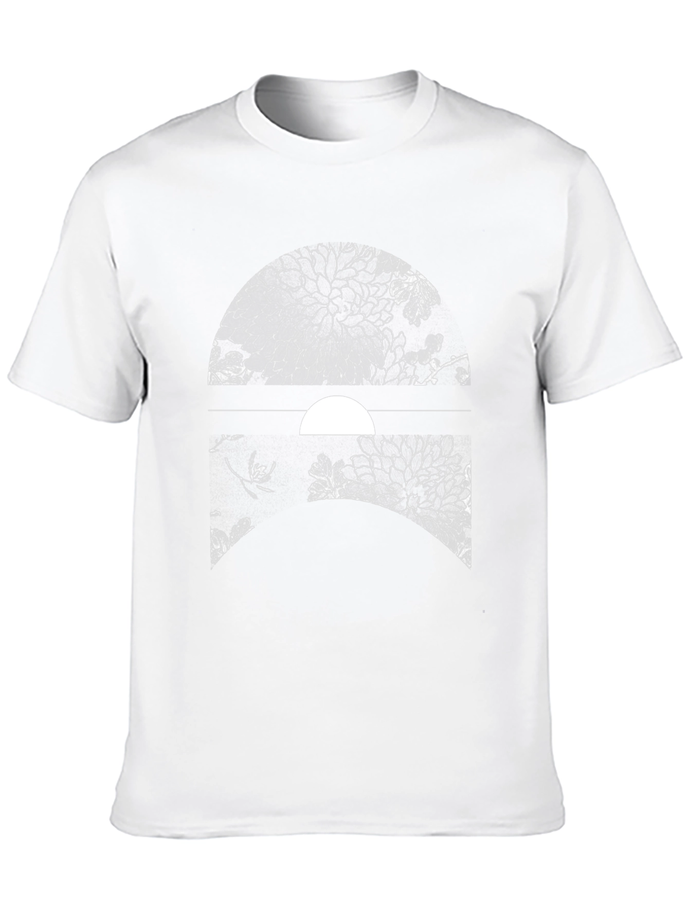 Floral Moon Graphic Tee - Black Cotton Blend