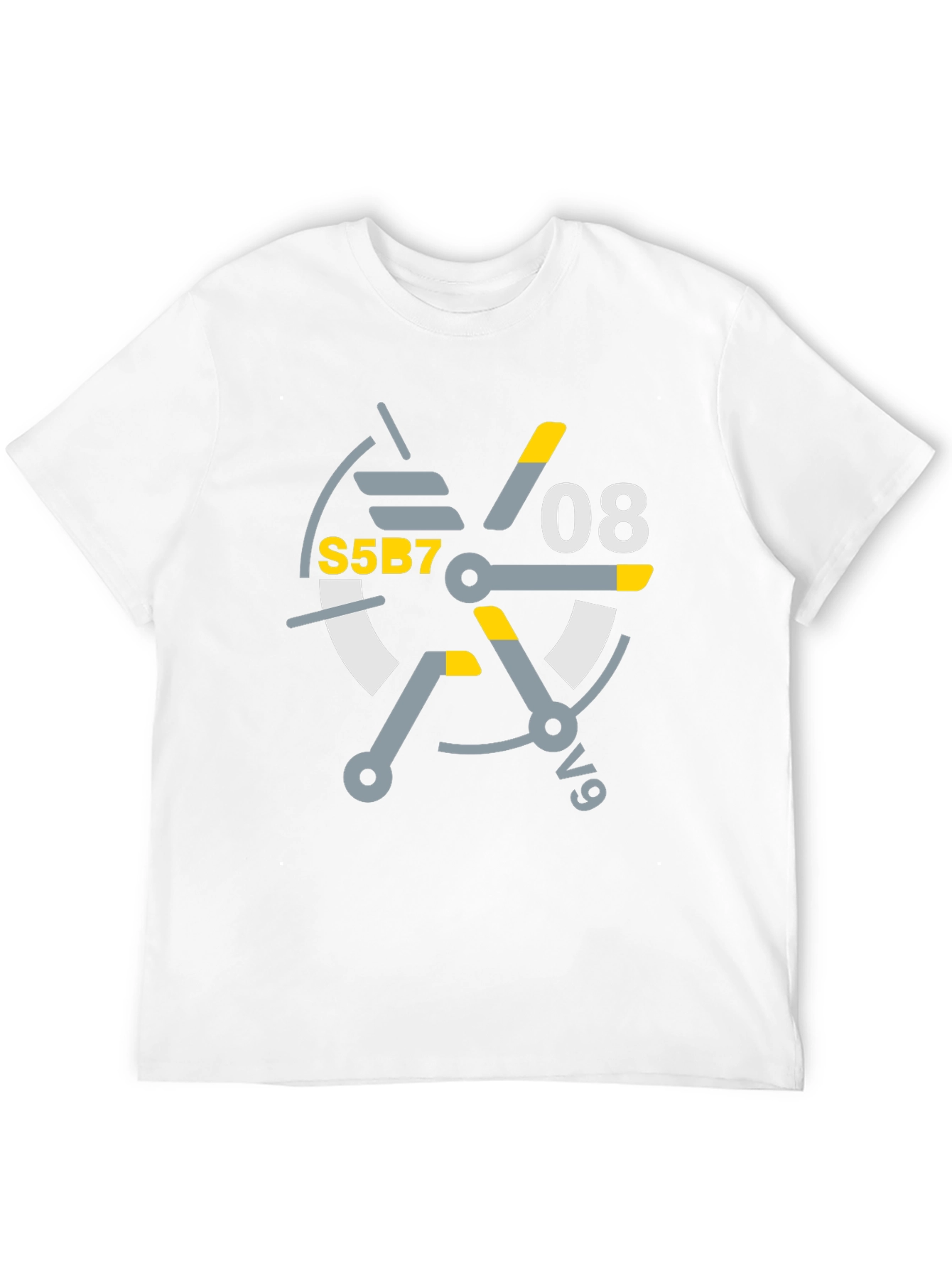 Abstract Graphic Tee - S5B7 08 v9 Design T-Shirt