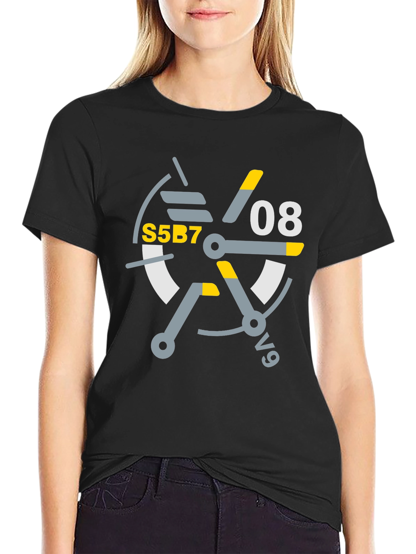 Abstract Graphic Tee - S5B7 08 v9 Design T-Shirt