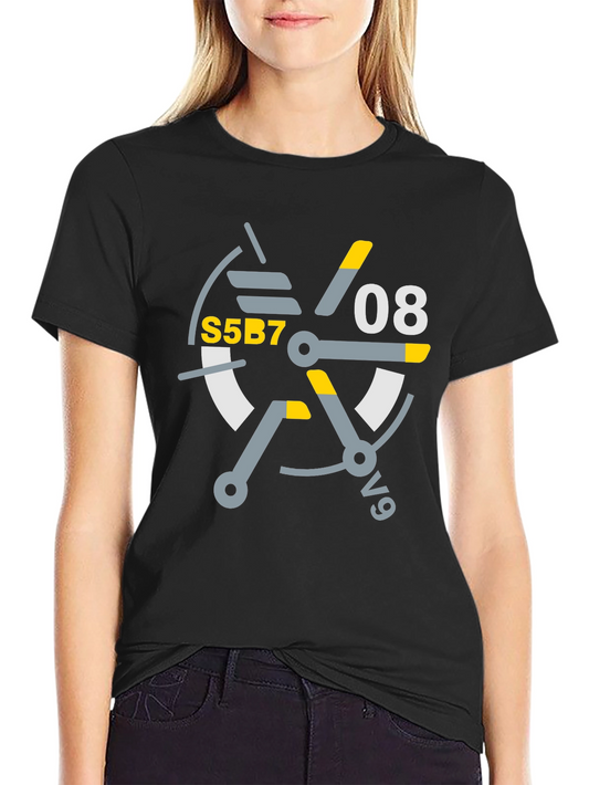 Abstract Graphic Tee - S5B7 08 v9 Design T-Shirt
