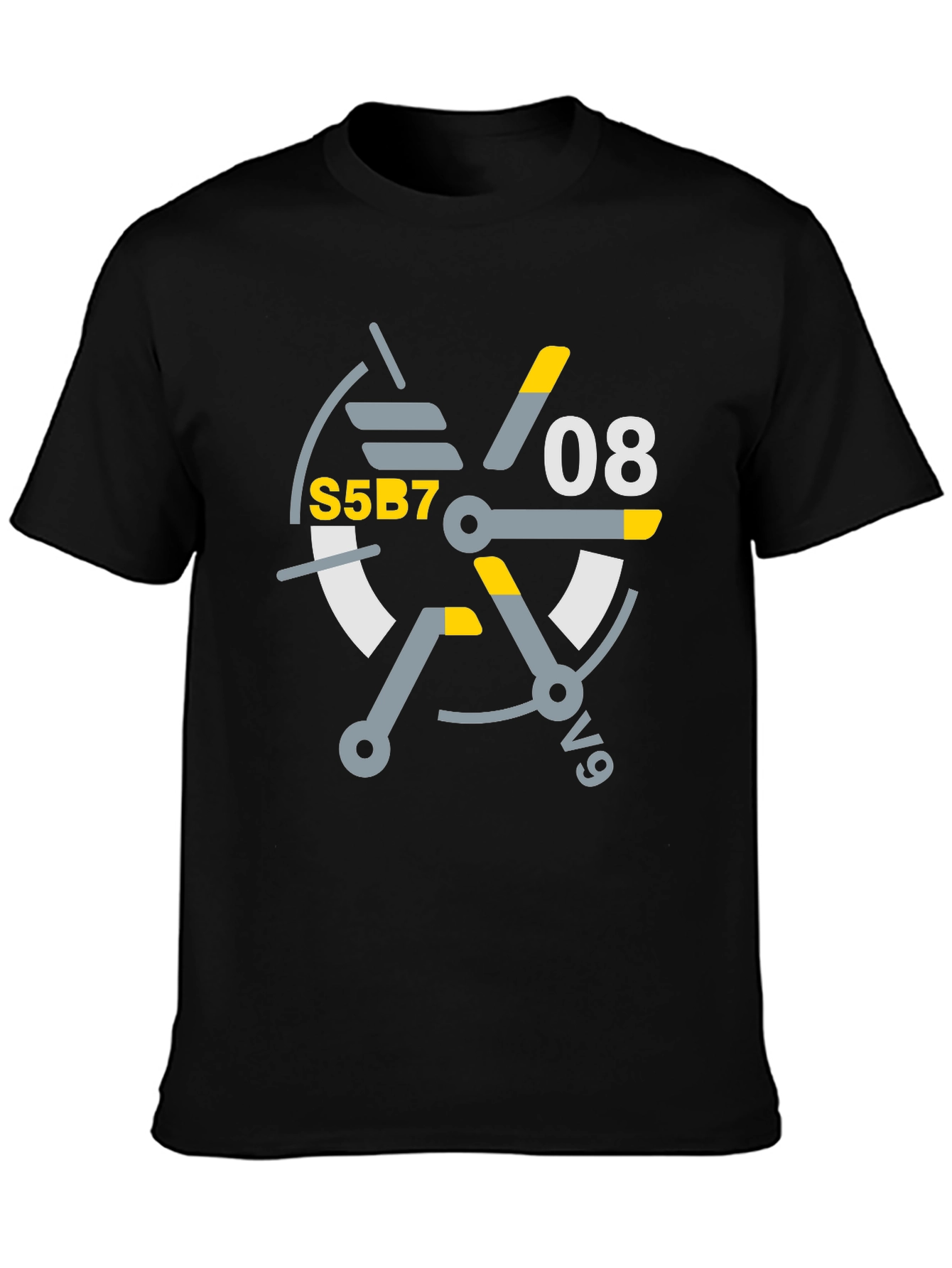 Abstract Graphic Tee - S5B7 08 v9 Design T-Shirt