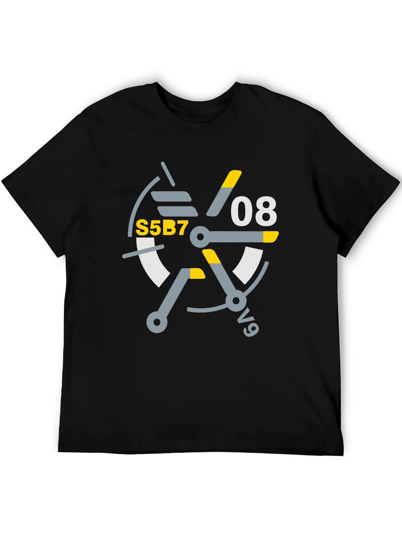 Abstract Graphic Tee - S5B7 08 v9 Design T-Shirt