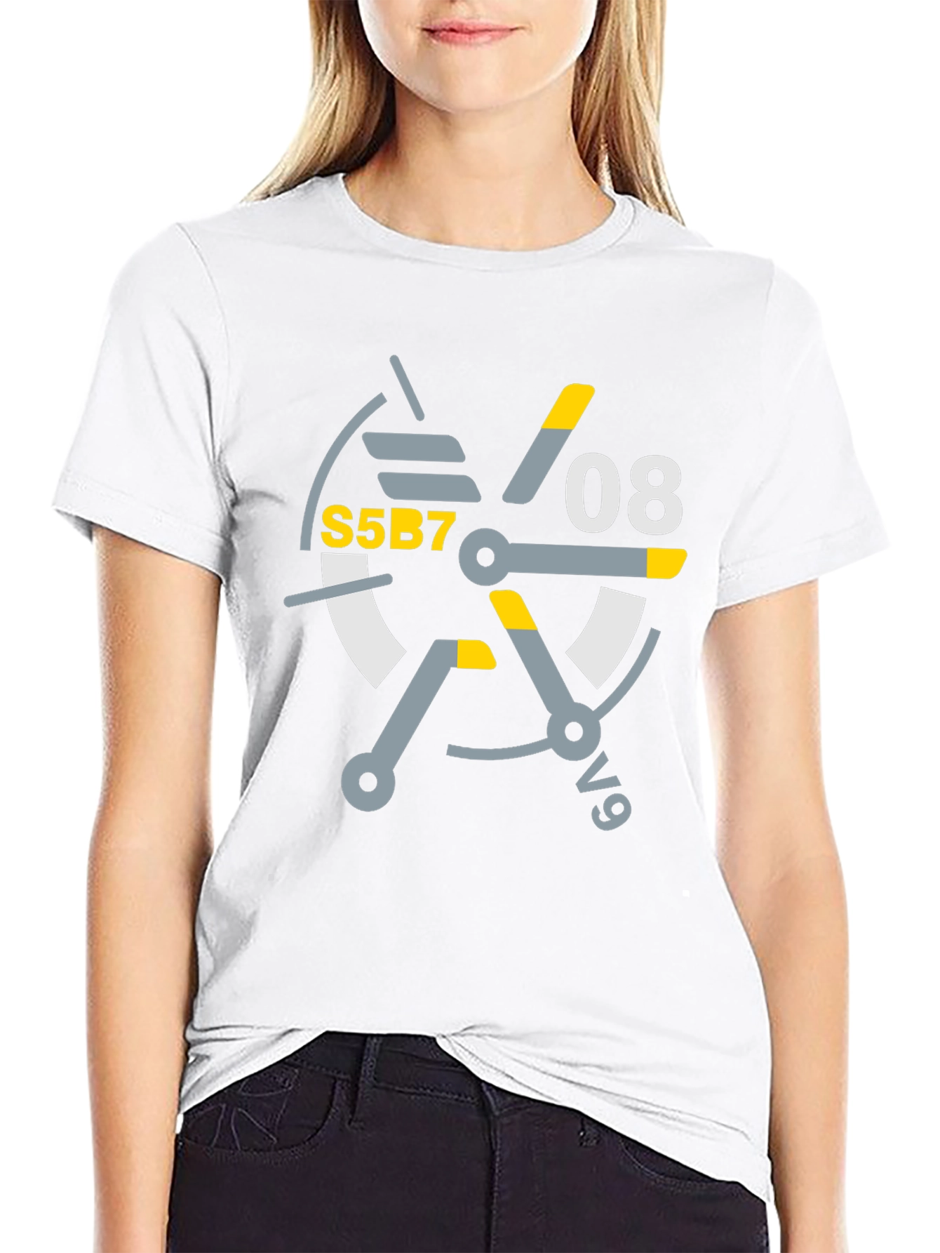 Abstract Graphic Tee - S5B7 08 v9 Design T-Shirt