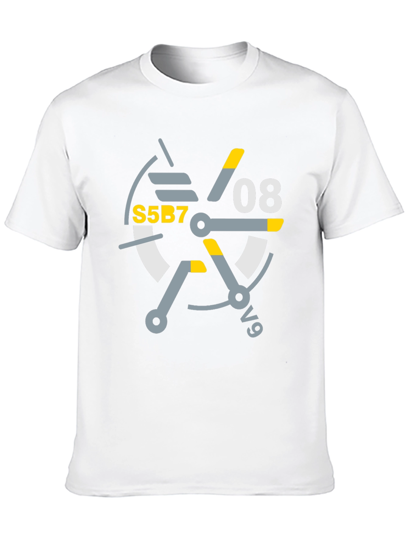 Abstract Graphic Tee - S5B7 08 v9 Design T-Shirt