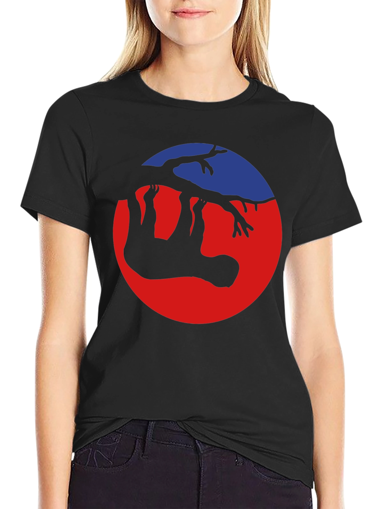 Sloth Hanging on Tree Graphic T-Shirt