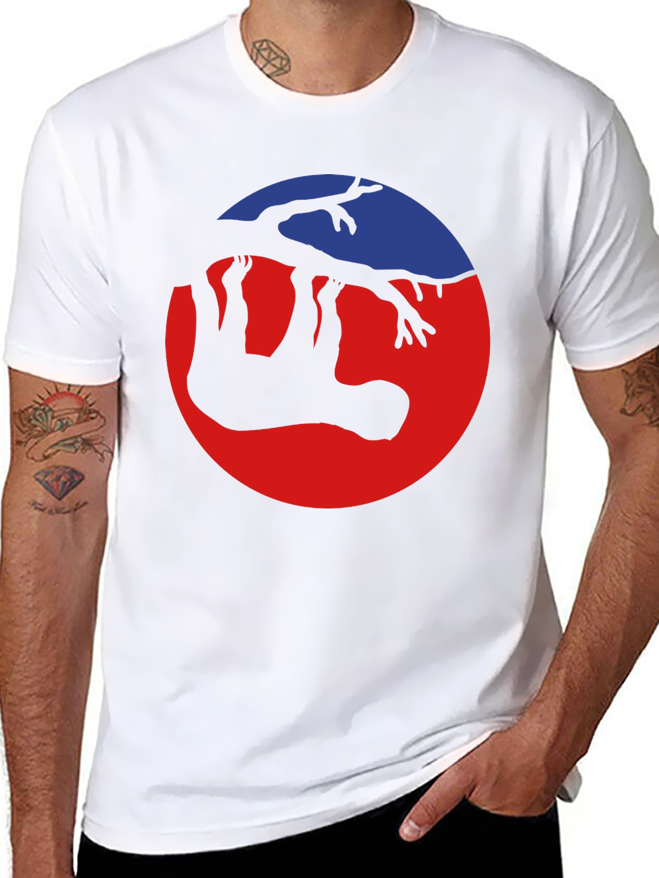 Sloth Hanging on Tree Graphic T-Shirt