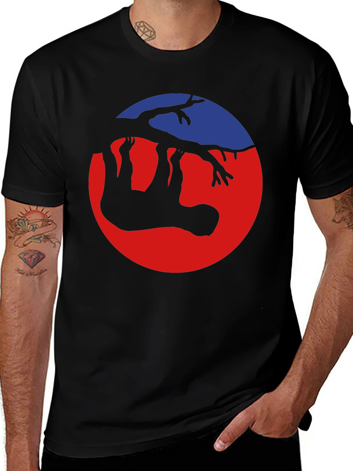 Sloth Hanging on Tree Graphic T-Shirt