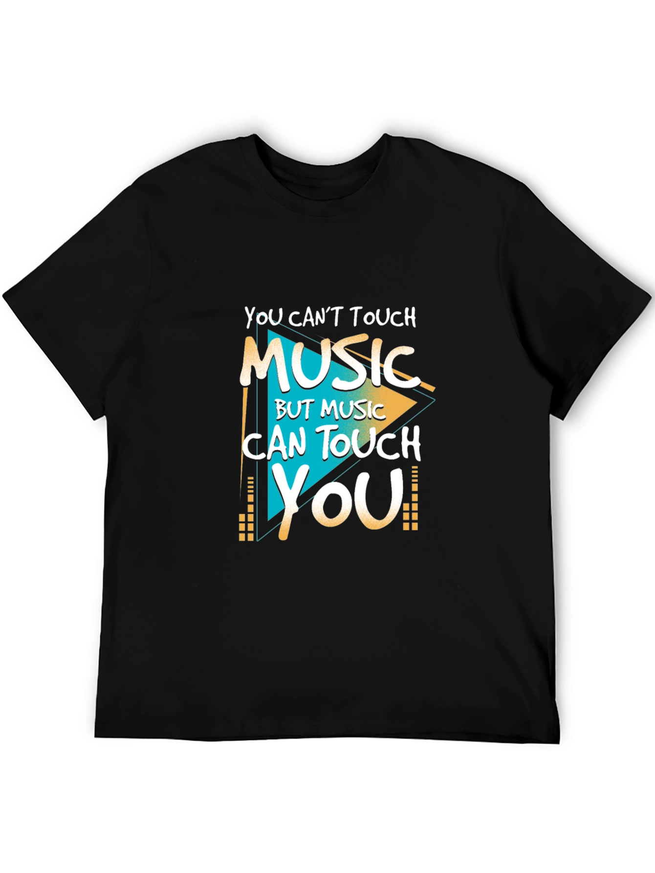 Music Can Touch You - Mens Black Graphic Tee