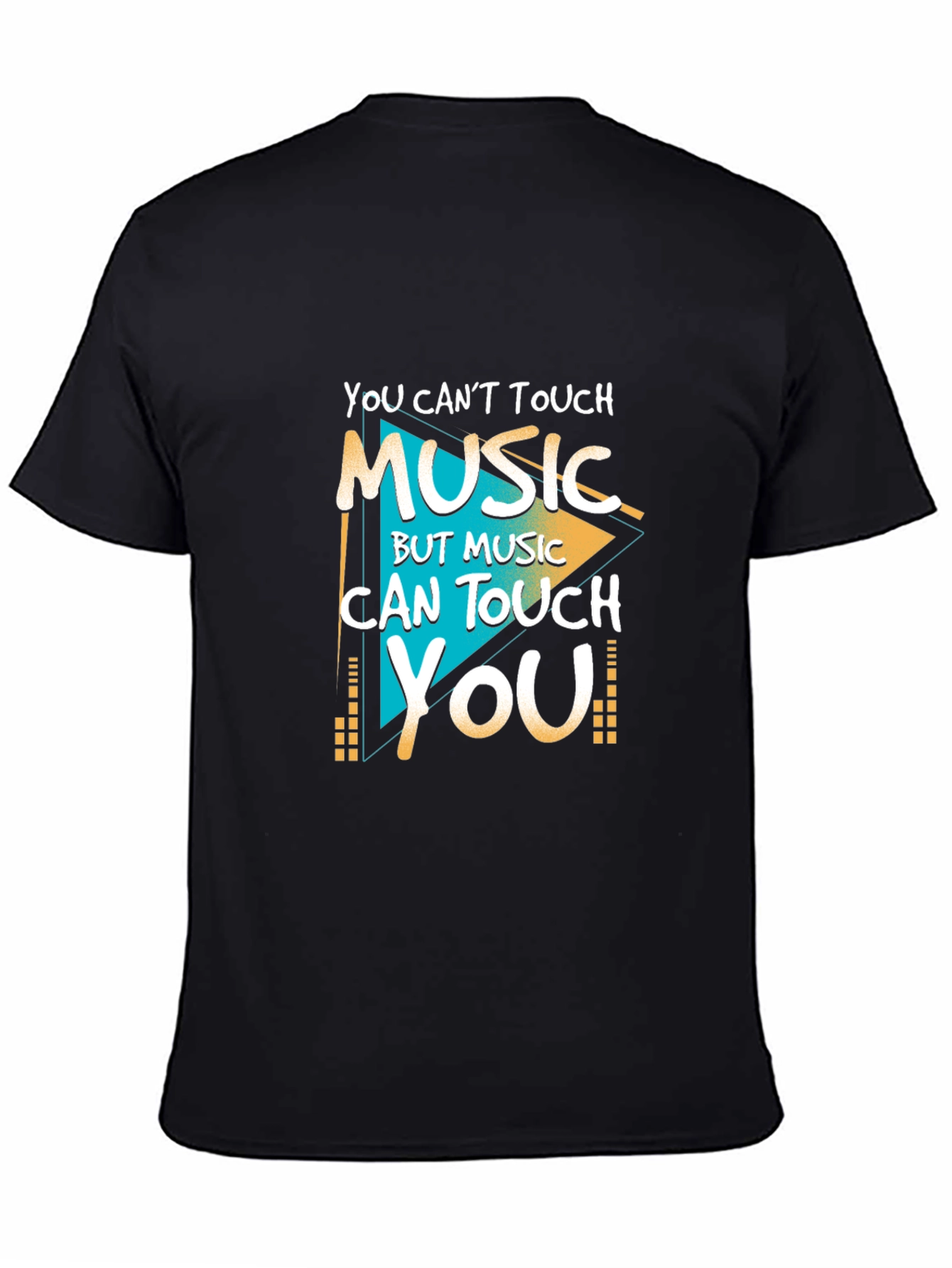 Music Can Touch You - Mens Black Graphic Tee