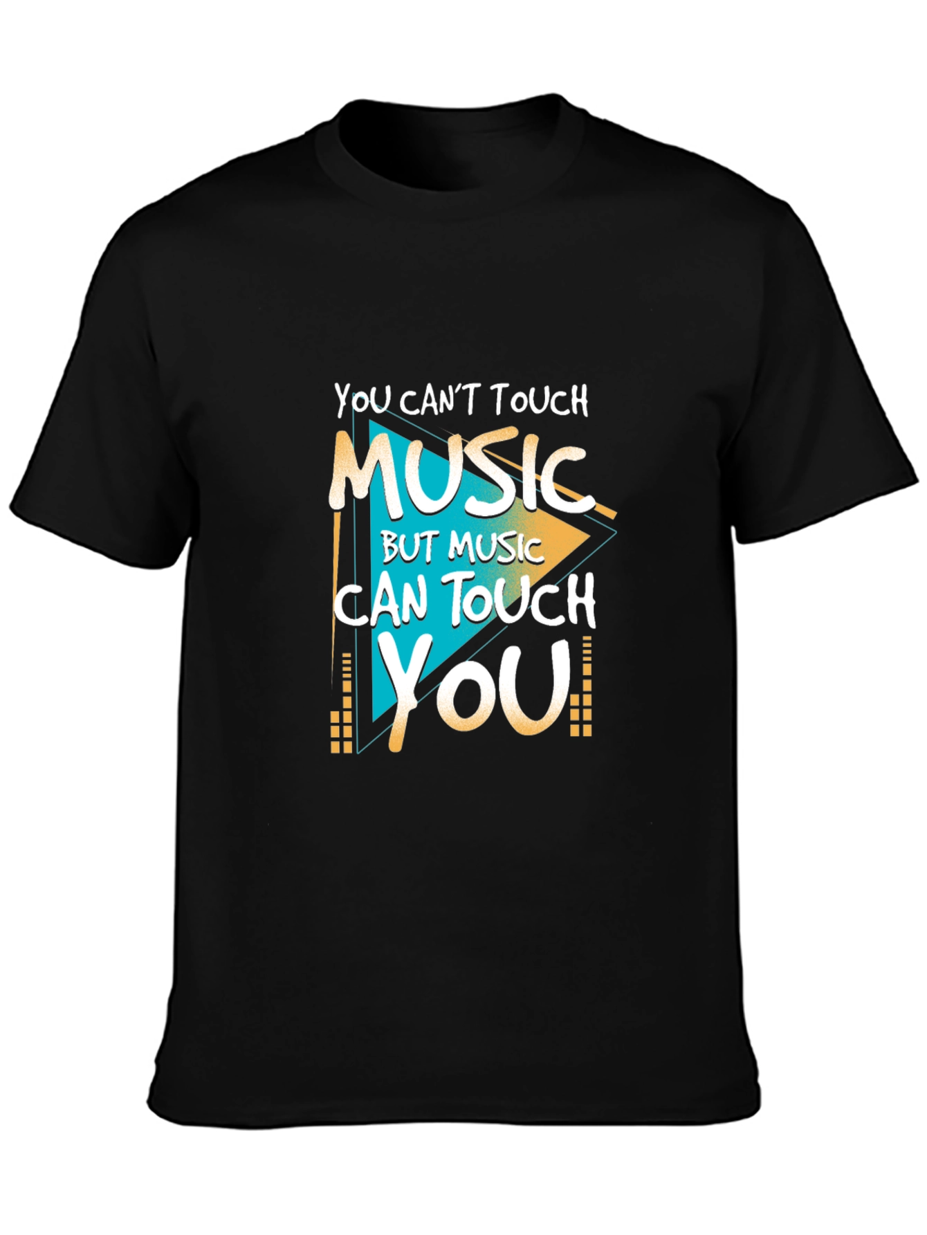 Music Can Touch You - Mens Black Graphic Tee