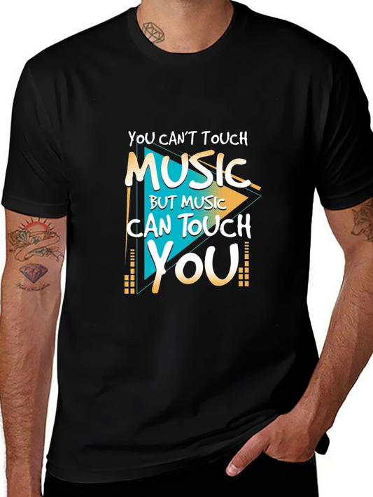 Music Can Touch You - Mens Black Graphic Tee